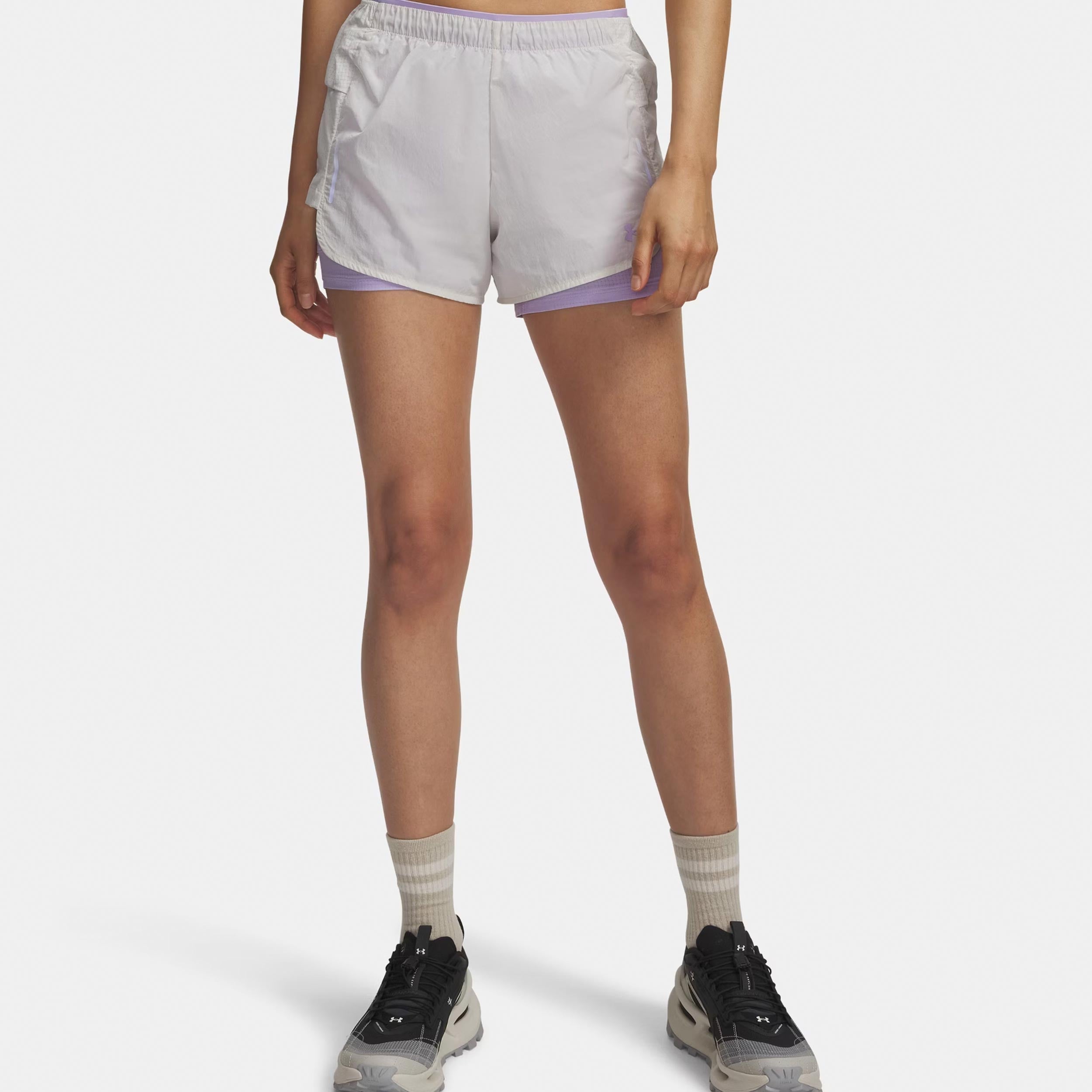 Under Armour Explor Trail Ultra Lined  Running shorts Women-white, violet