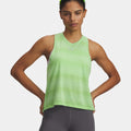 Velociti Singlet Laufshirt Damen-neongrün, silber