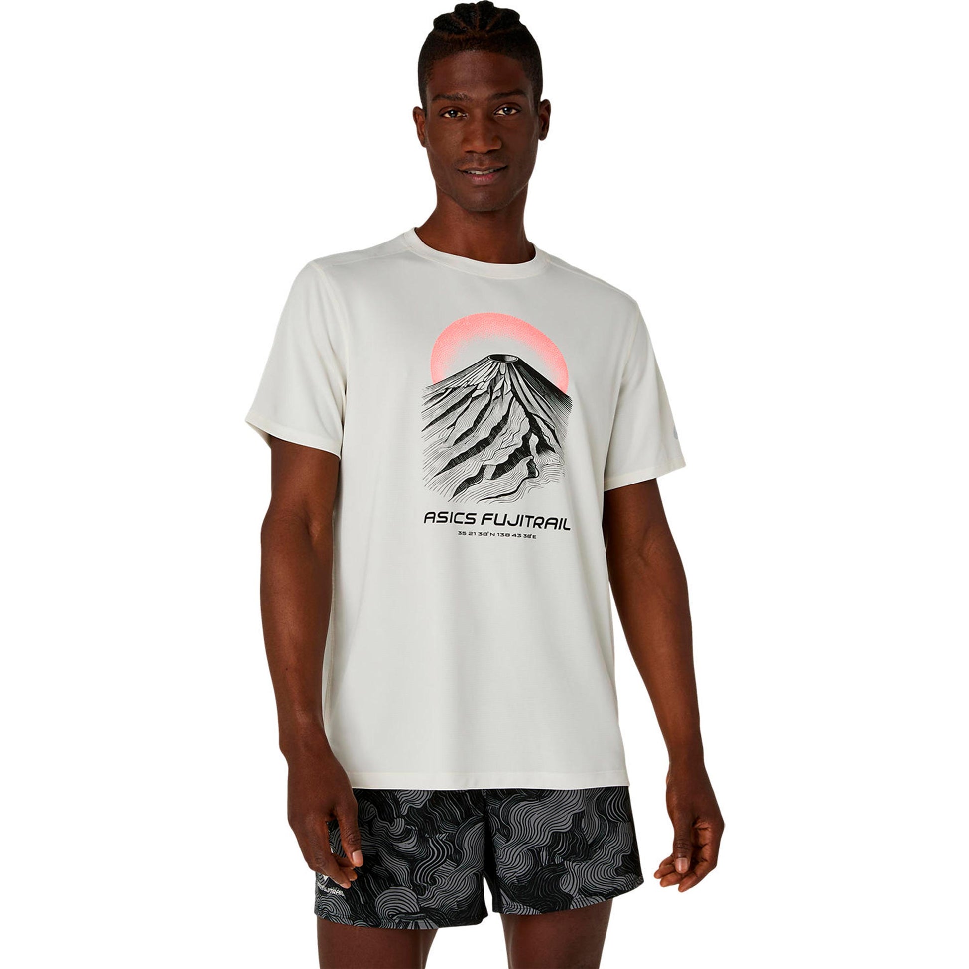 ASICS Fujitrail Logo  Laufshirt Herren - creme