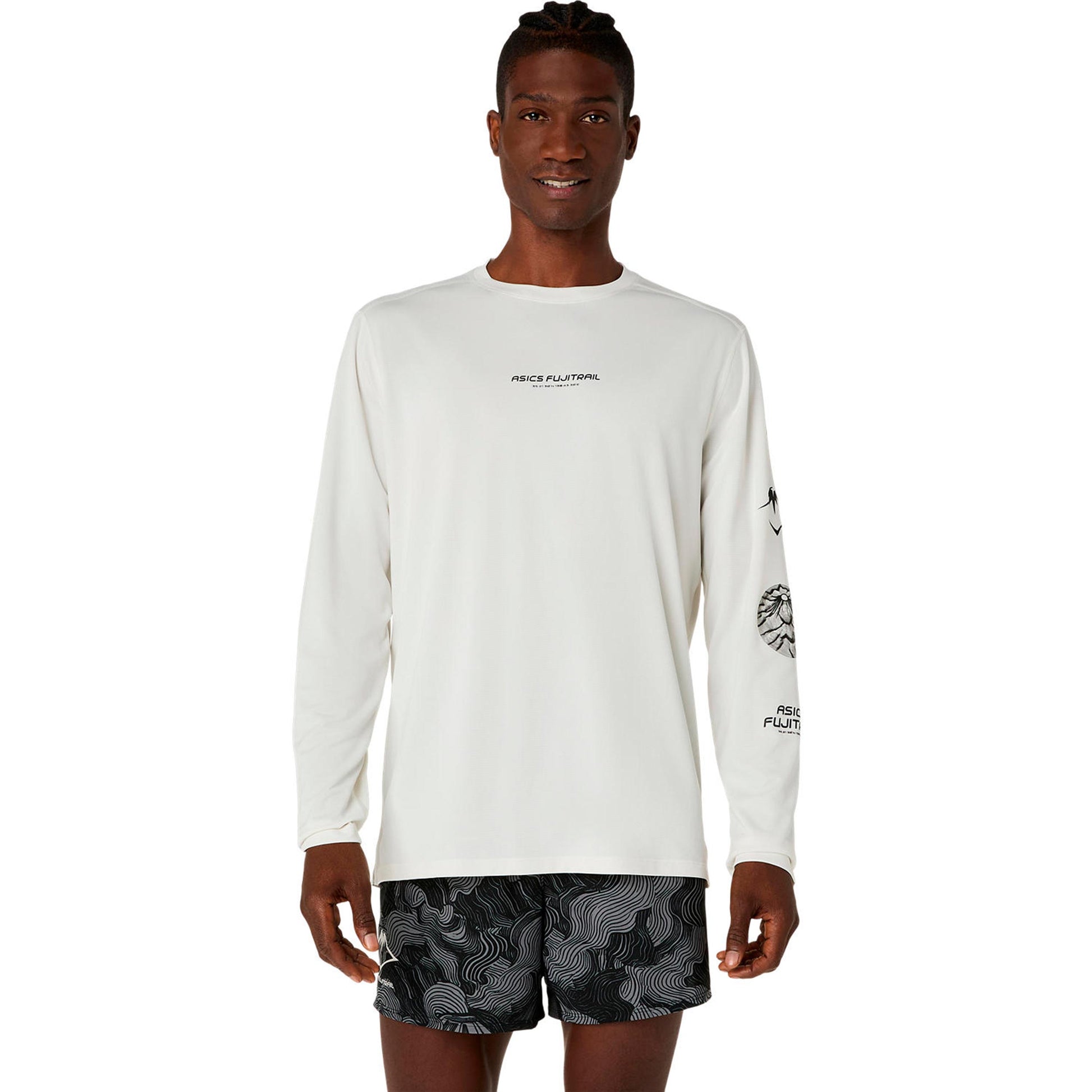 ASICS Fujitrail Logo  Running shirt Men - cream