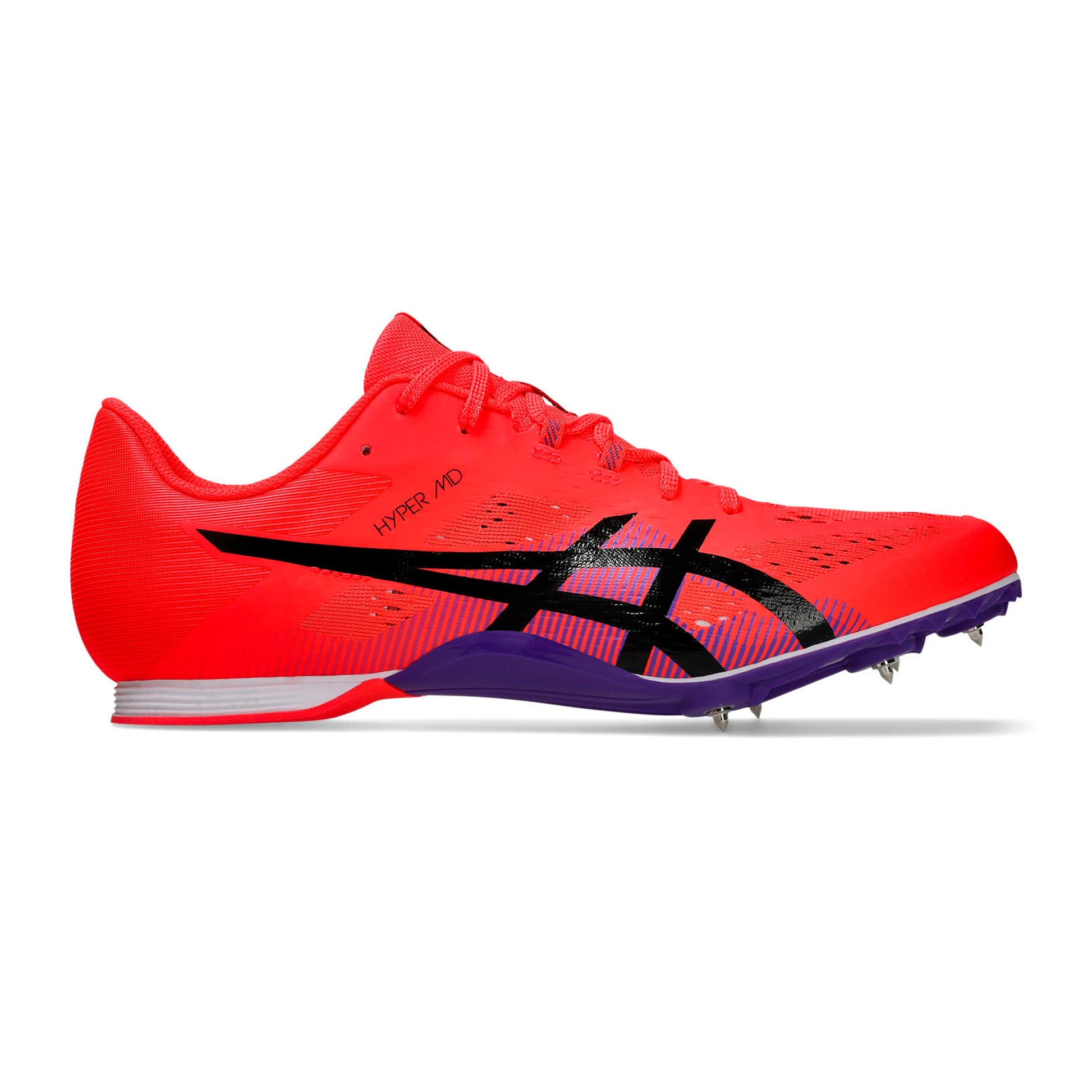 ASICS Hyper Mid Distance 8 Spikeschuh Unisex-rot, schwarz