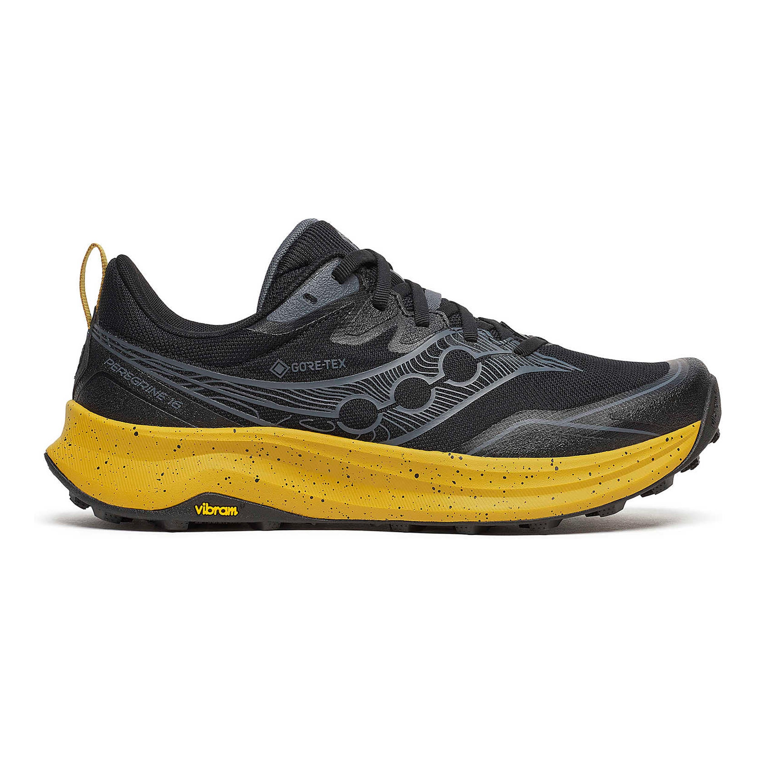 Saucony Peregrine 16 GTX Trail running shoe Men - black, yellow