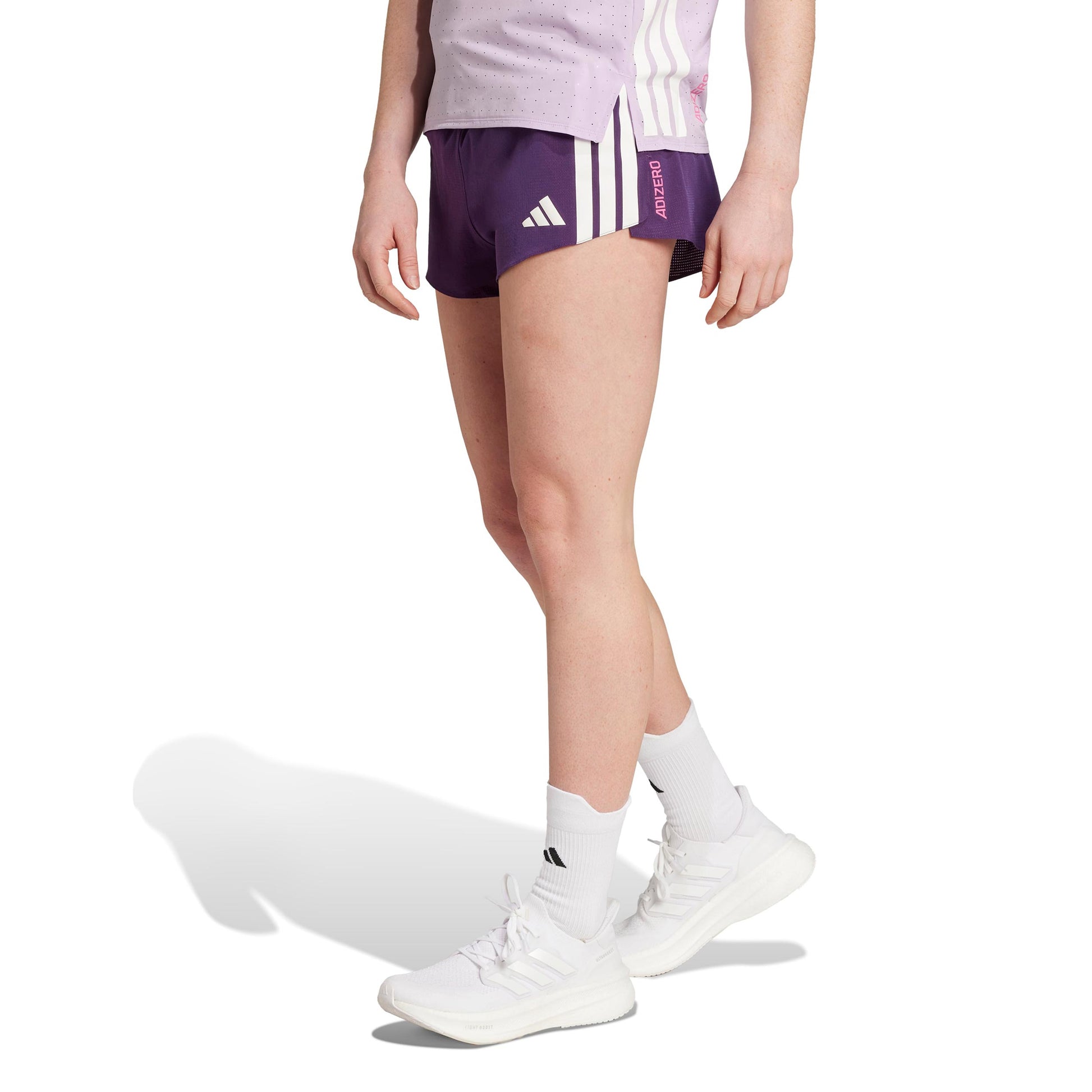 adidas adizero Gel 3in  Laufshorts Damen-lila