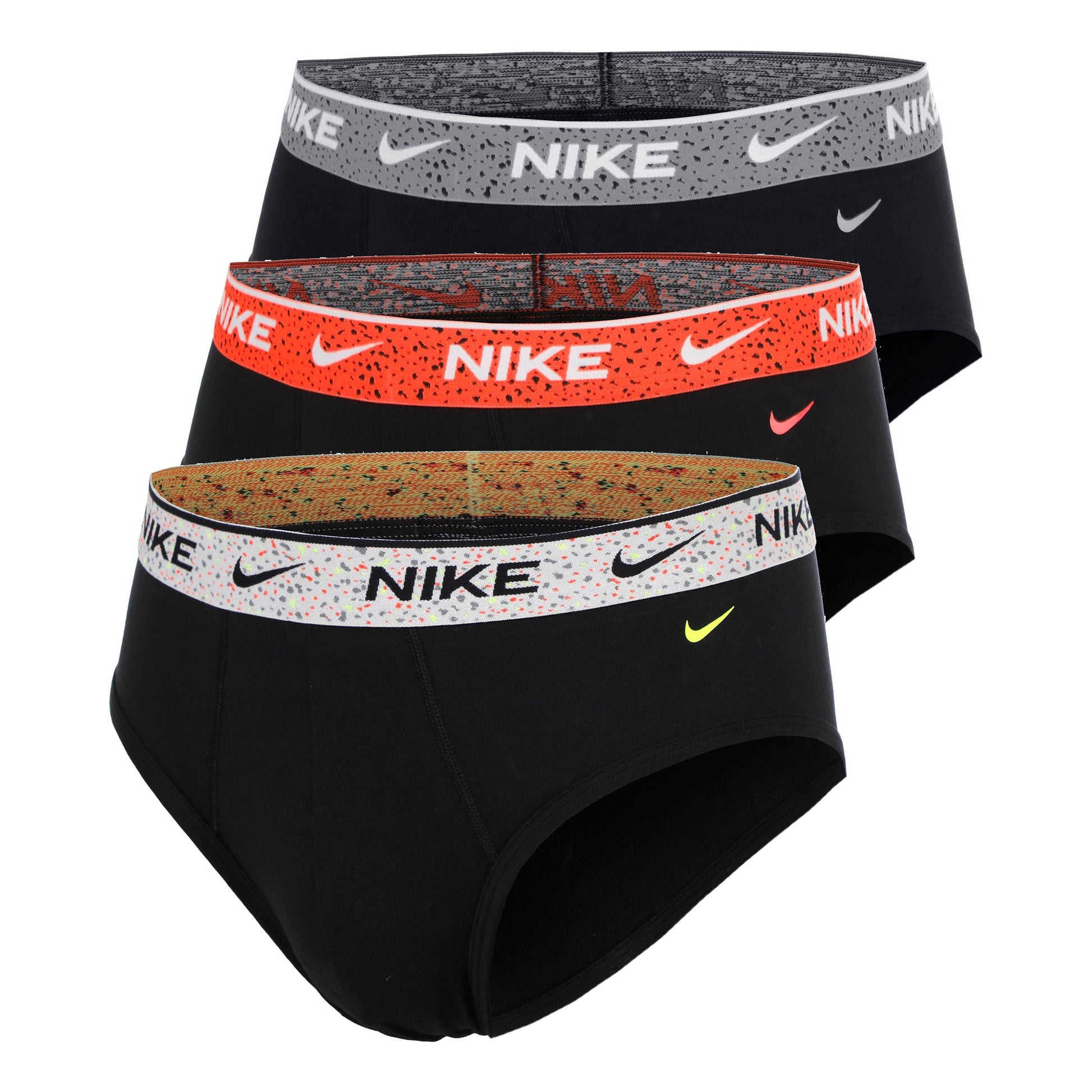 Nike Essential Cotton Stretch Brief Boxer Short - 3er Pack Herren-schwarz, rot
