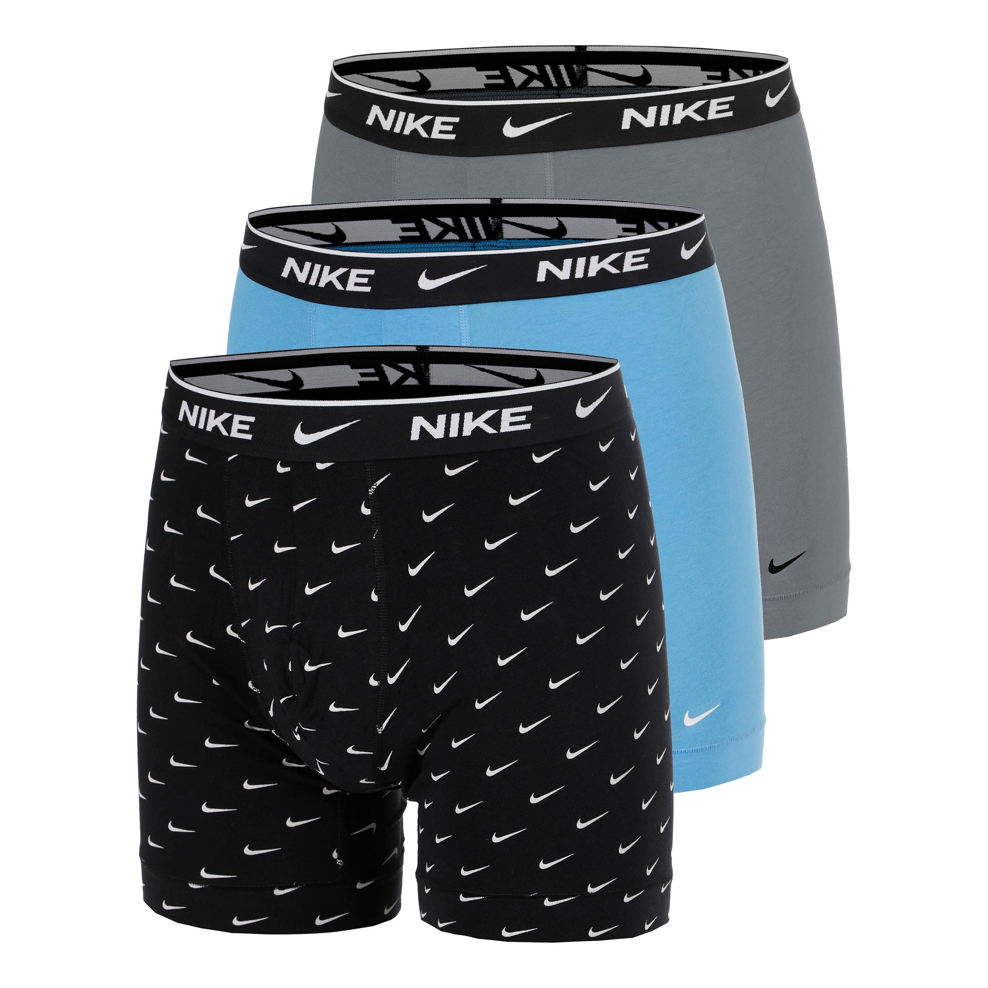 Nike Essential Cotton Stretch Boxer shorts 3 Pack Men - black, grey