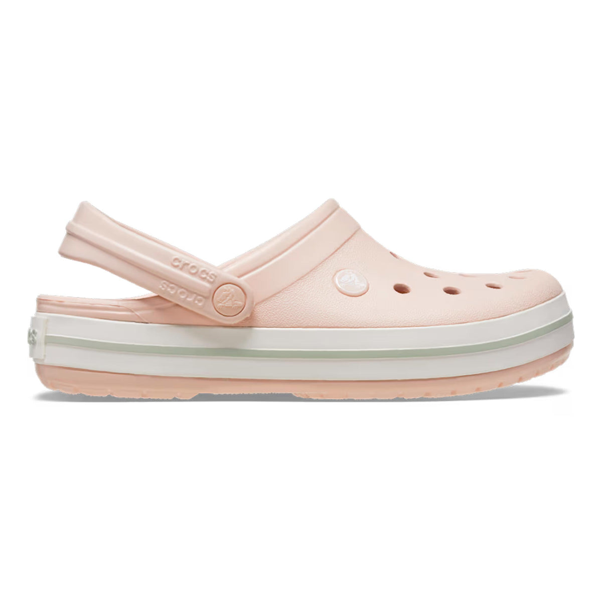 Crocs Crocband Clog Badelatschen Unisex - rosa, weiß