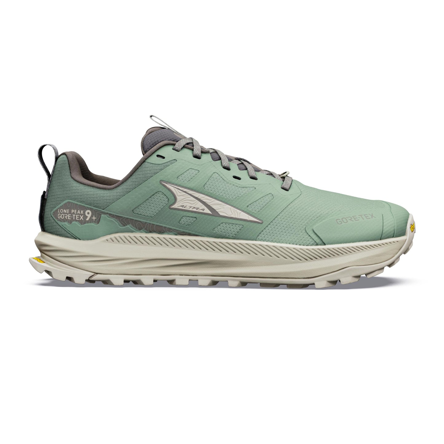 Altra Lone Peak 9+ GTX Trailschuh Herren - grün, beige