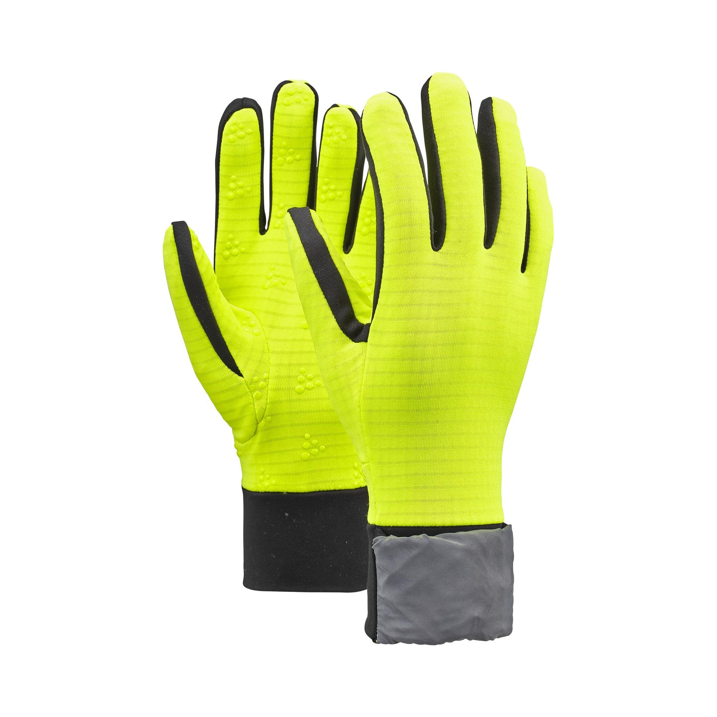 Craft Essence Hybrid Running gloves Unisex - neon yellow, silver