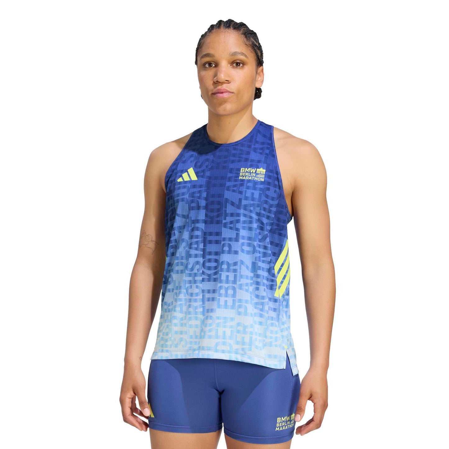 adidas BMW Berlin Running shirt Women - blue, yellow