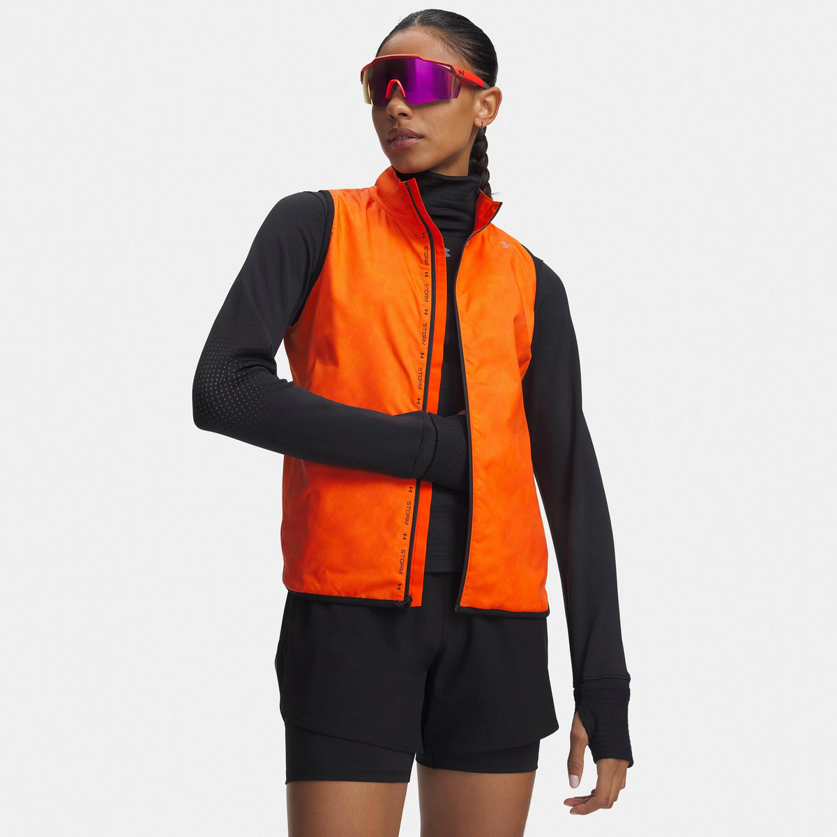 Under Armour Velociti ColdWeather Storm  Running vests Women - orange