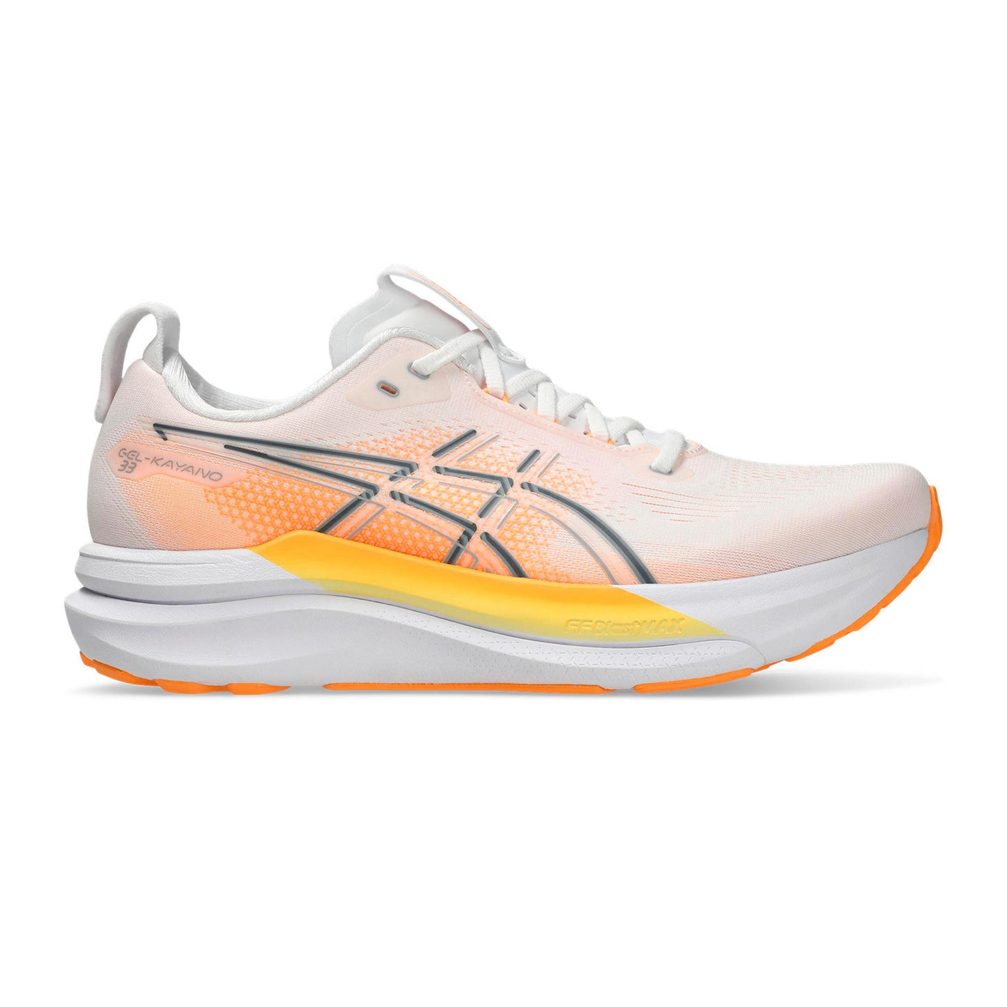 ASICS GEL-KAYANO 33 Stability running shoe Men - white, orange
