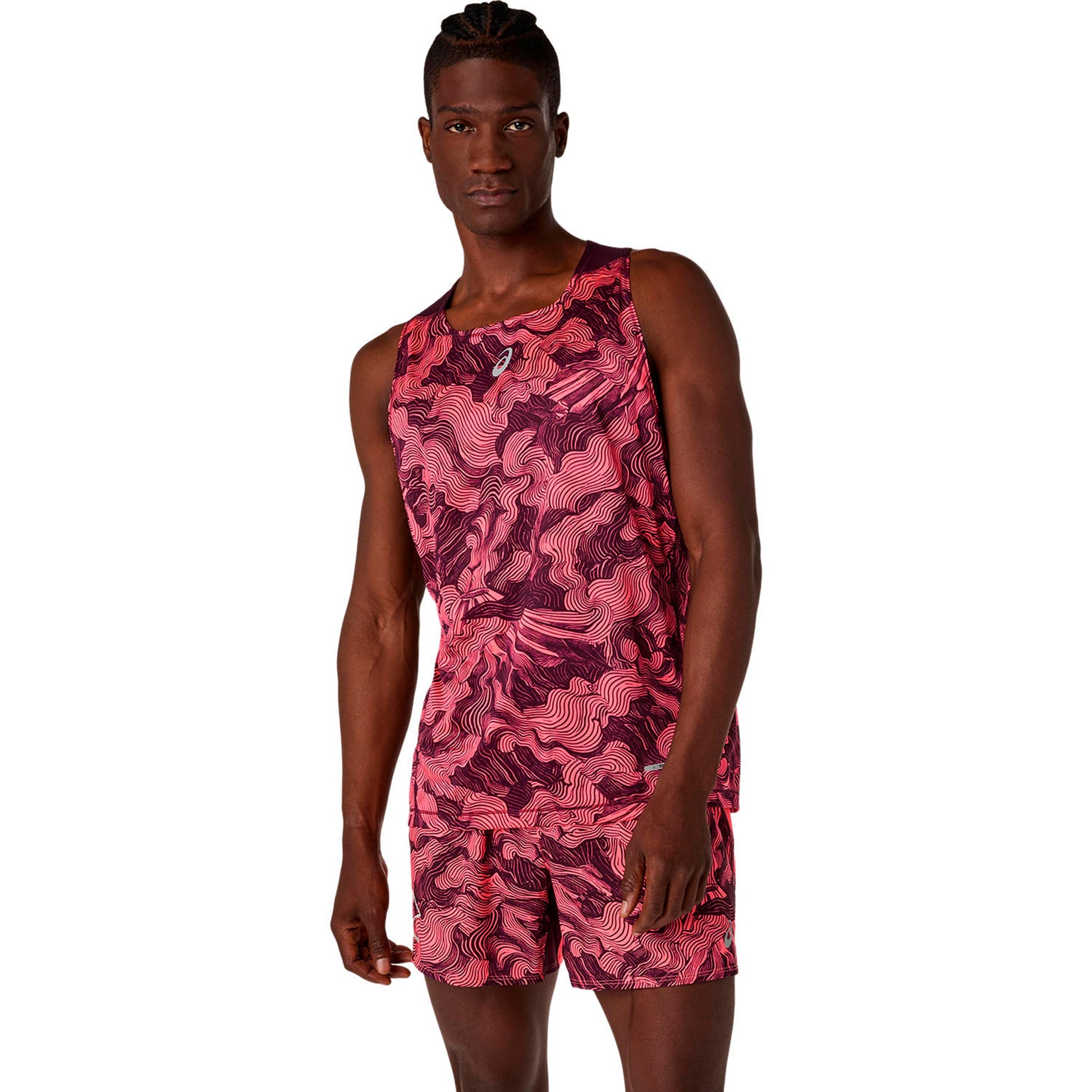 ASICS Fujitrail  Running shirt - coral, wine red