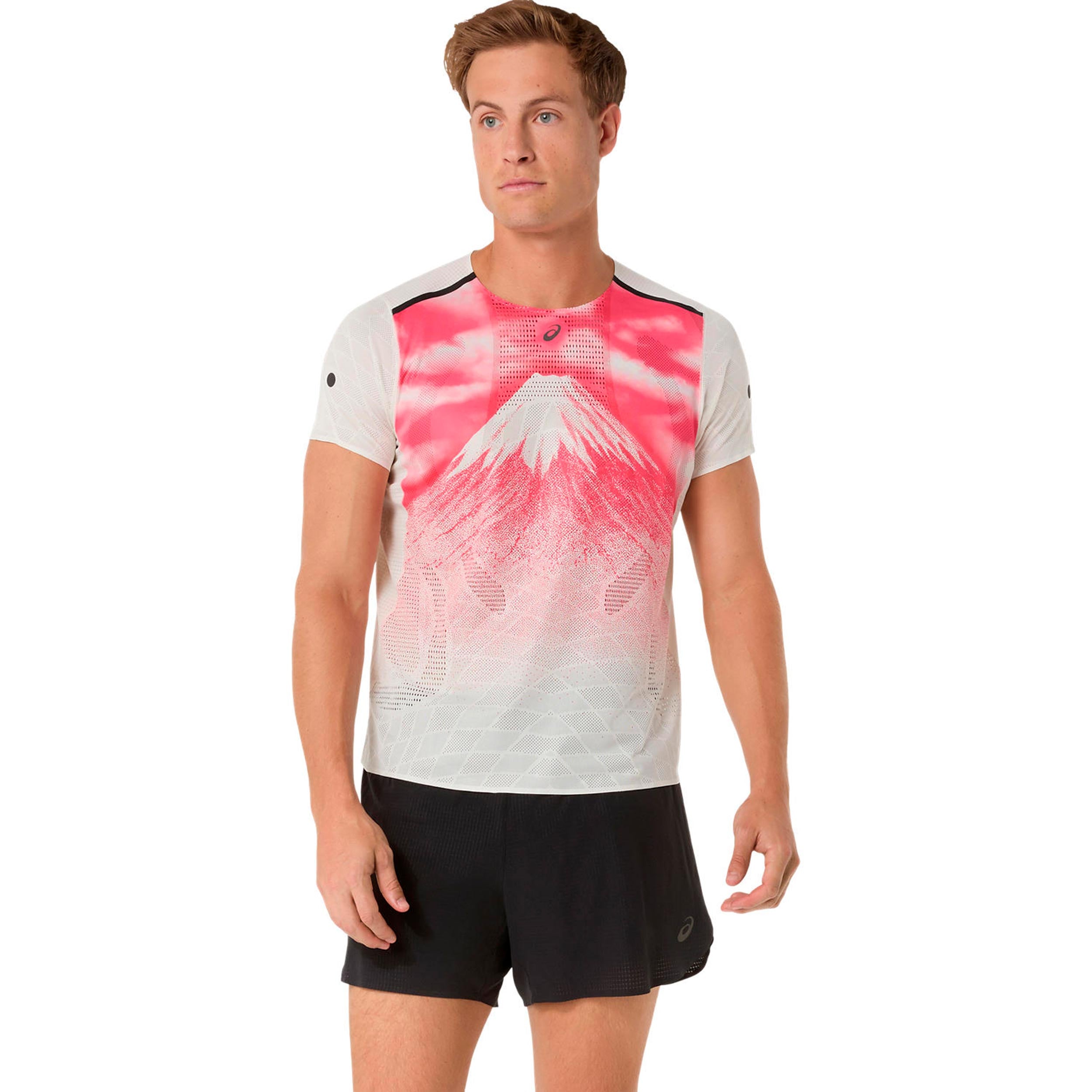 ASICS Fujitrail Elite Graphic  Running shirt - cream, coral