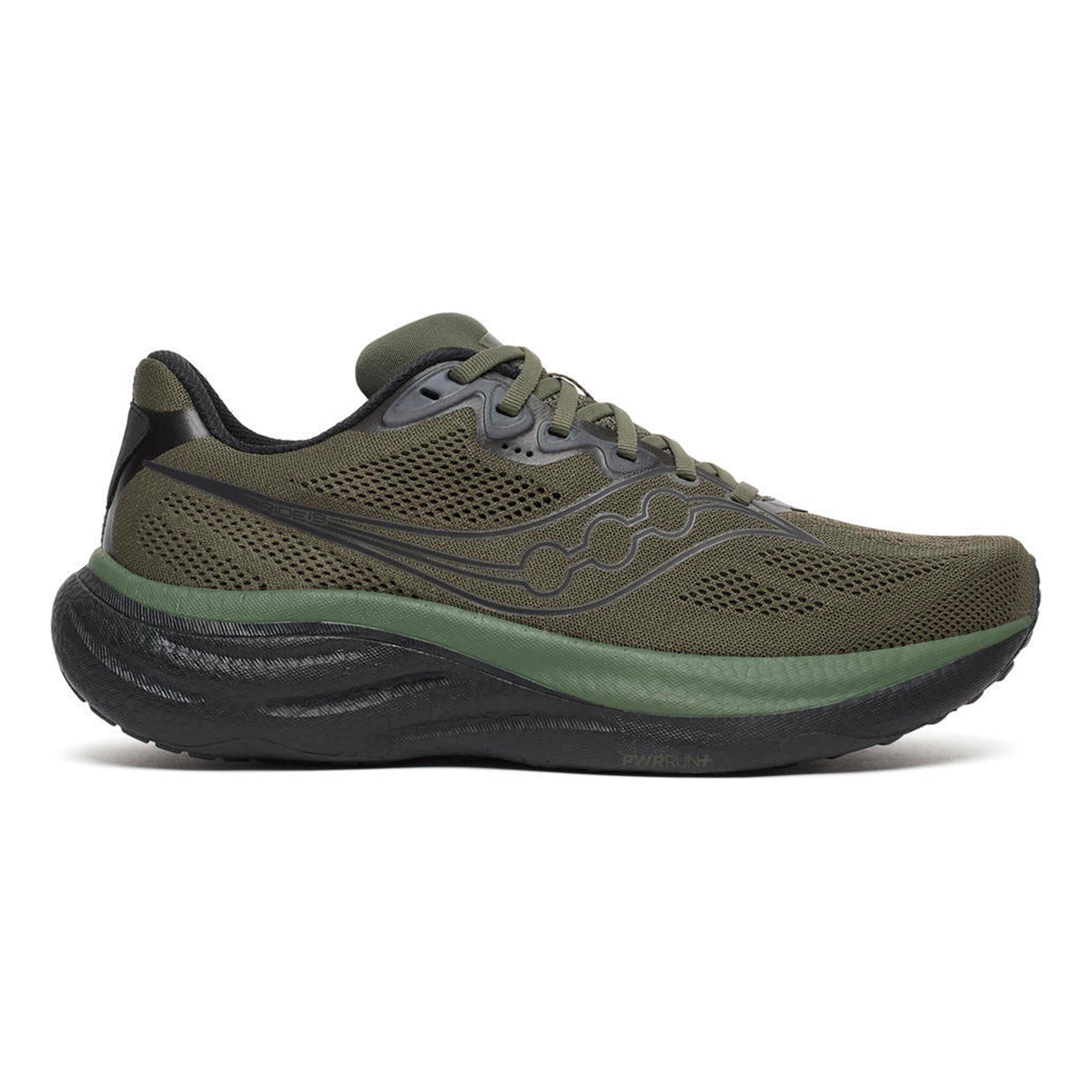Saucony Ride 19 Neutral running shoe Men - olive, black