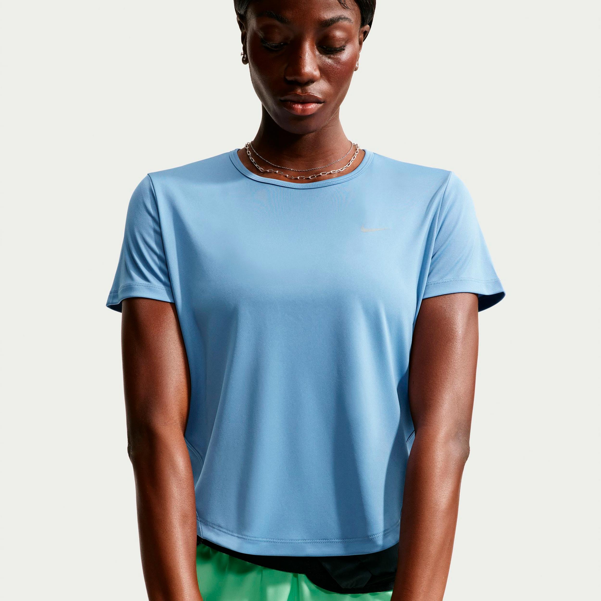 Nike Tempo  Running shirt Women - blue, silver