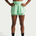 Flow 2in1  Running shorts Women - mint, silver