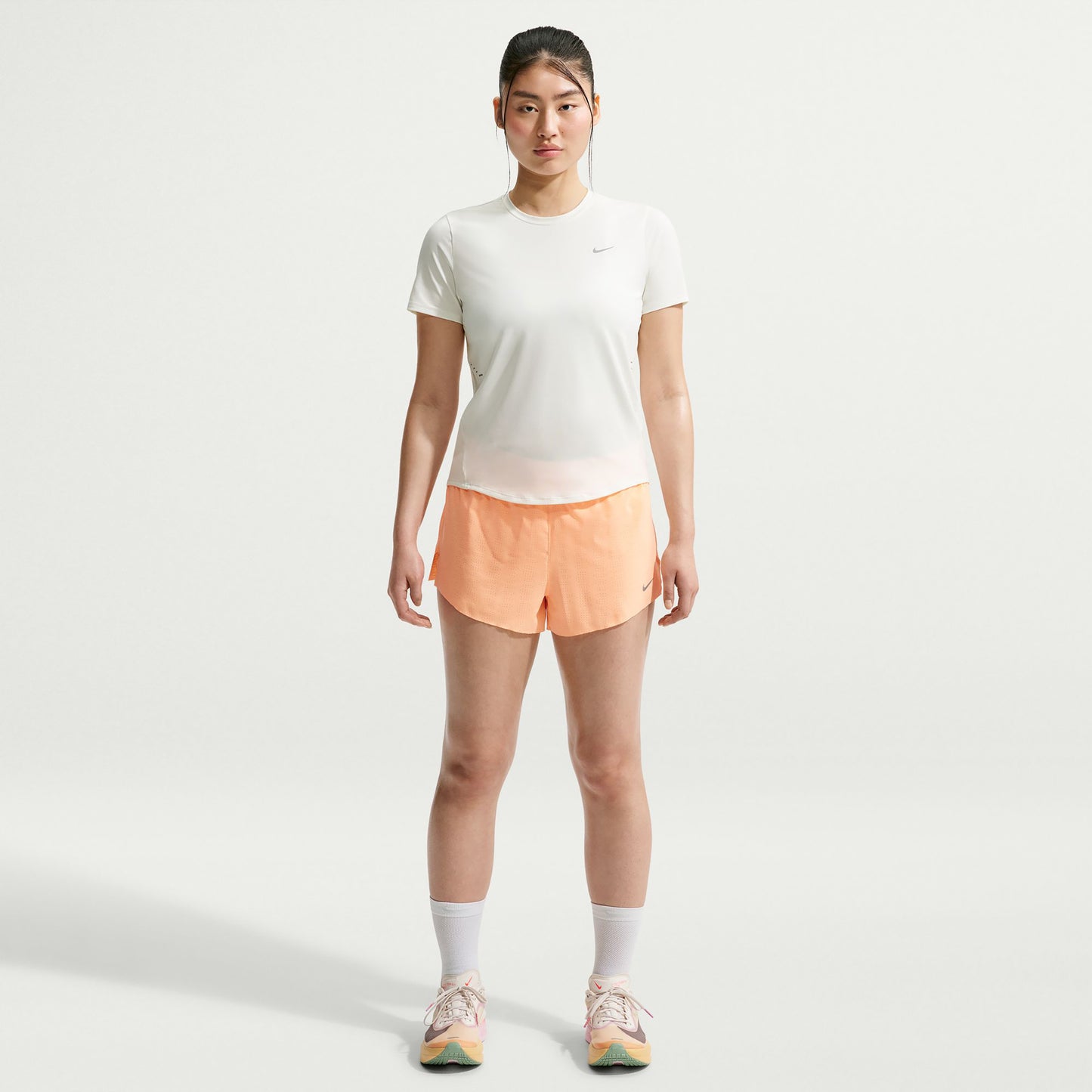 Nike Swift  Running shirt Women - white, silver