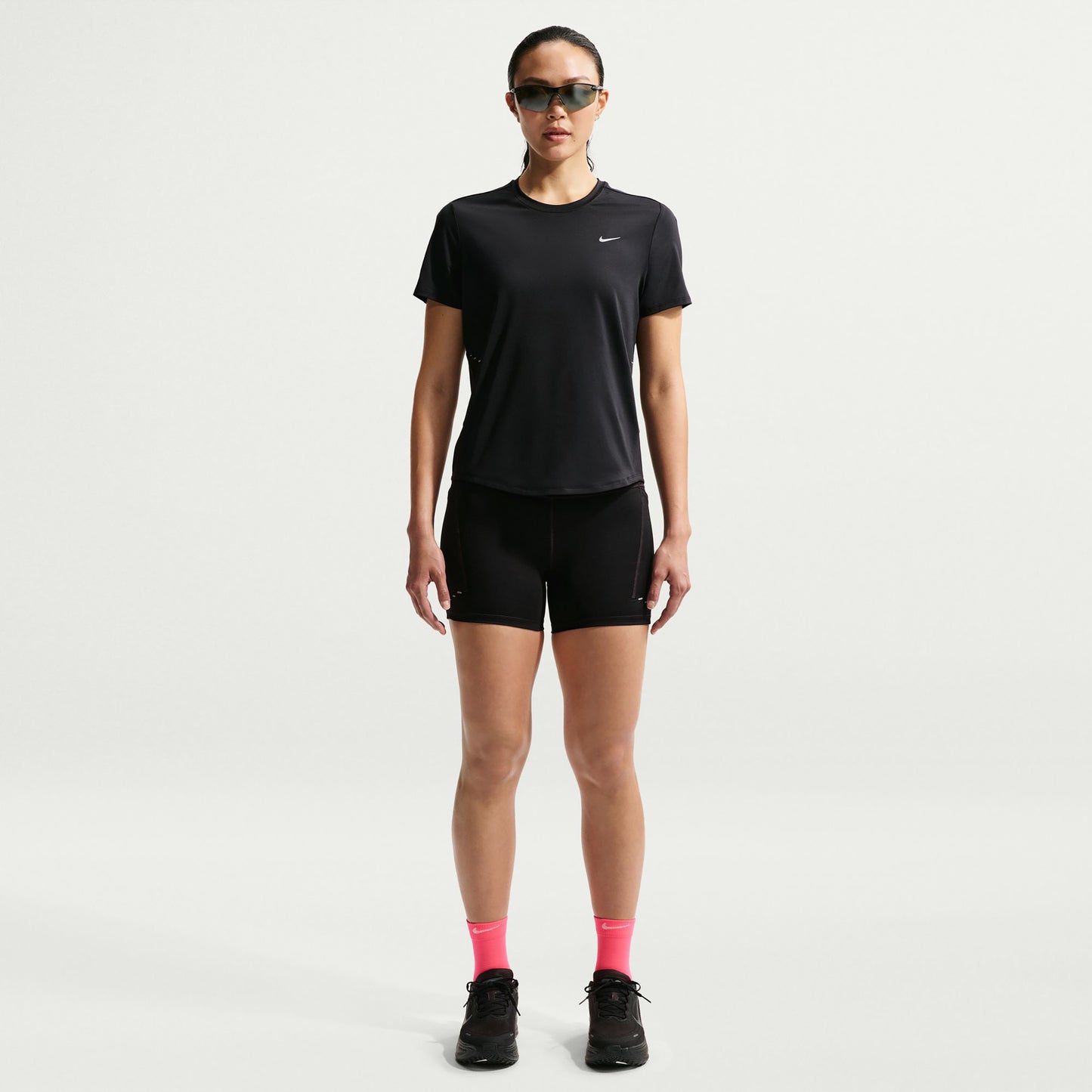 Nike Swift  Running shirt Women - black, silver