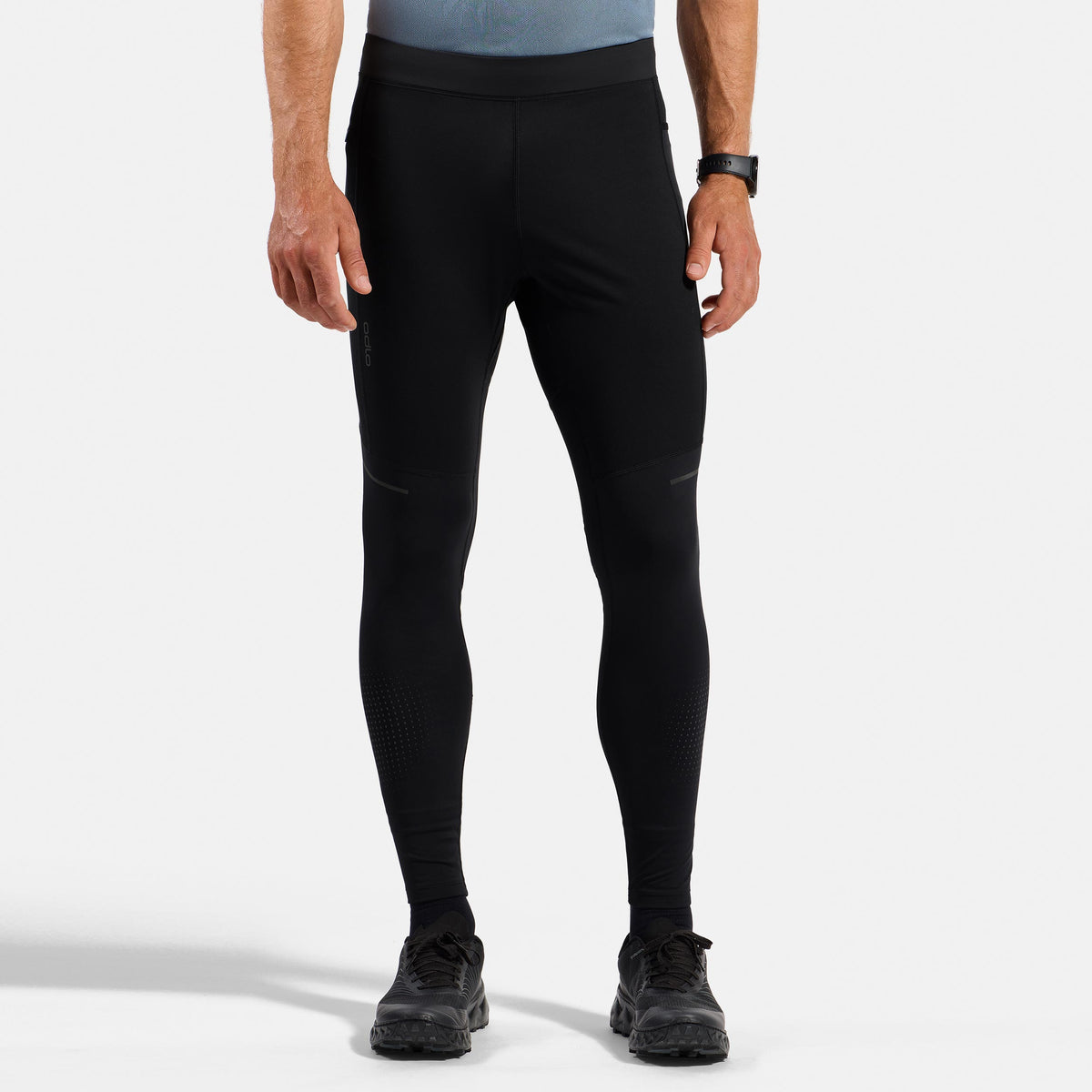 Odlo Zeroweight Warm Reflective  Running tights Men - black