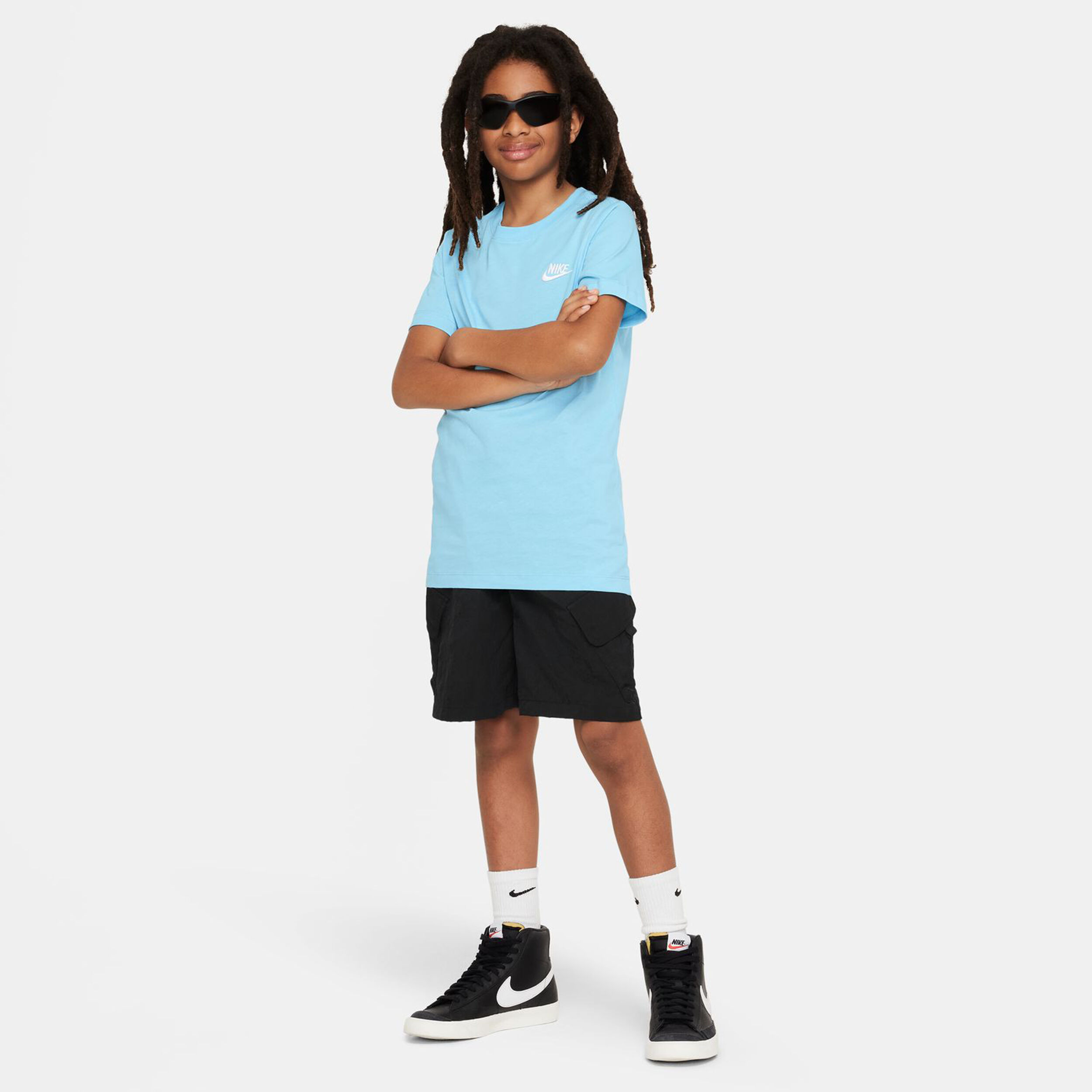 Buy Nike Sportswear T-Shirt Boys Light Blue online | Running