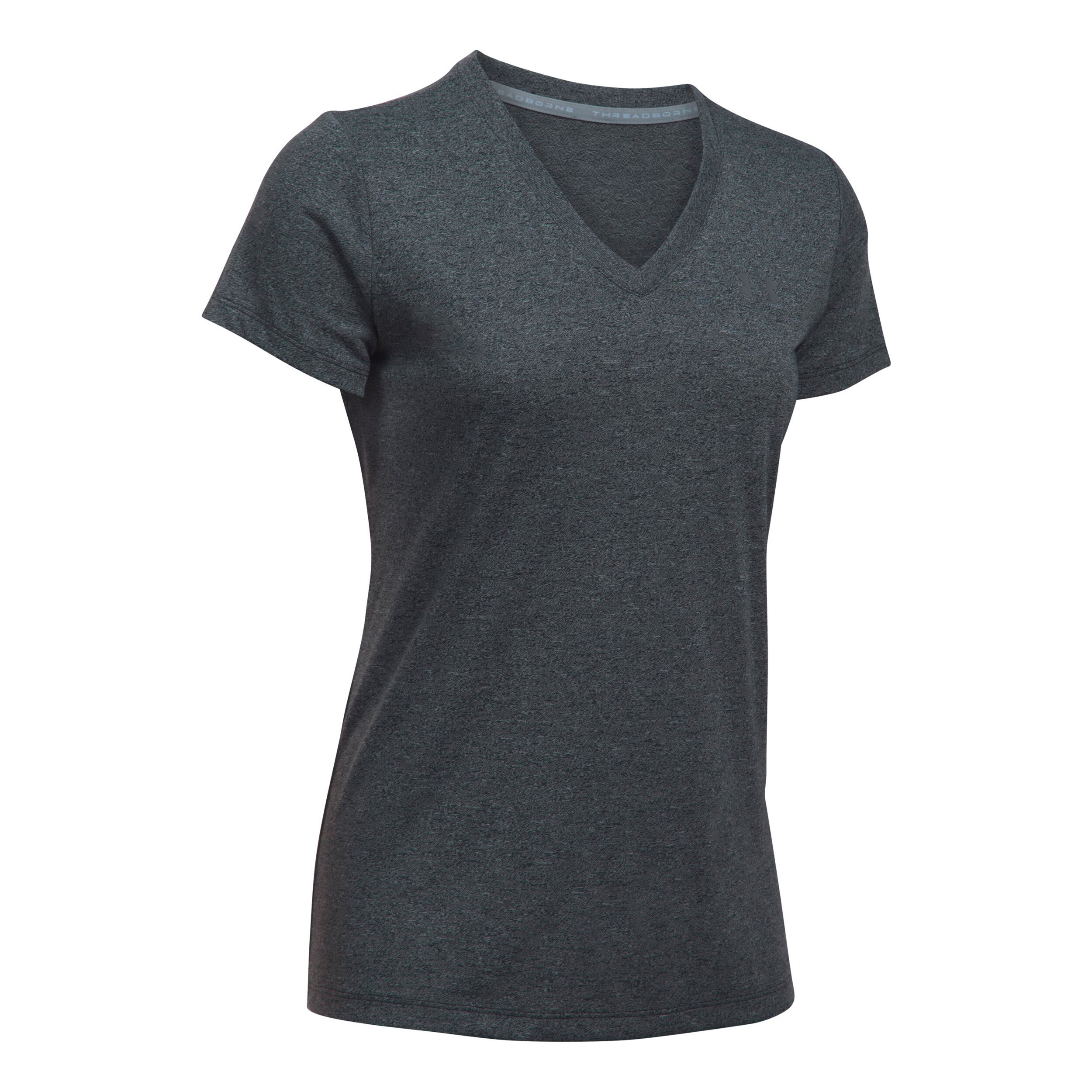 Buy Under Armour Threadborne Train V Neck T Shirt Women Grey Black online Running Point COM