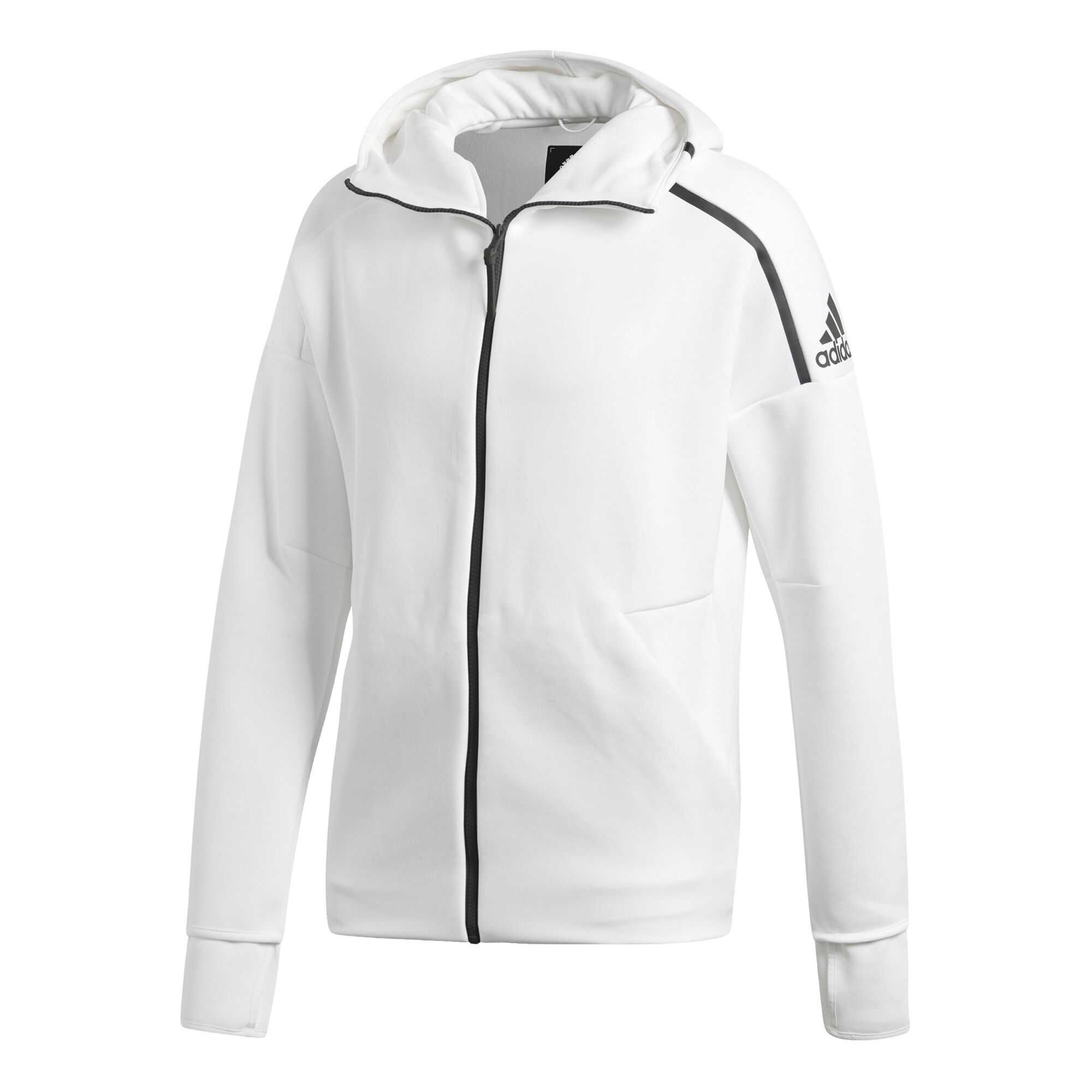 white adidas zne hoodie
