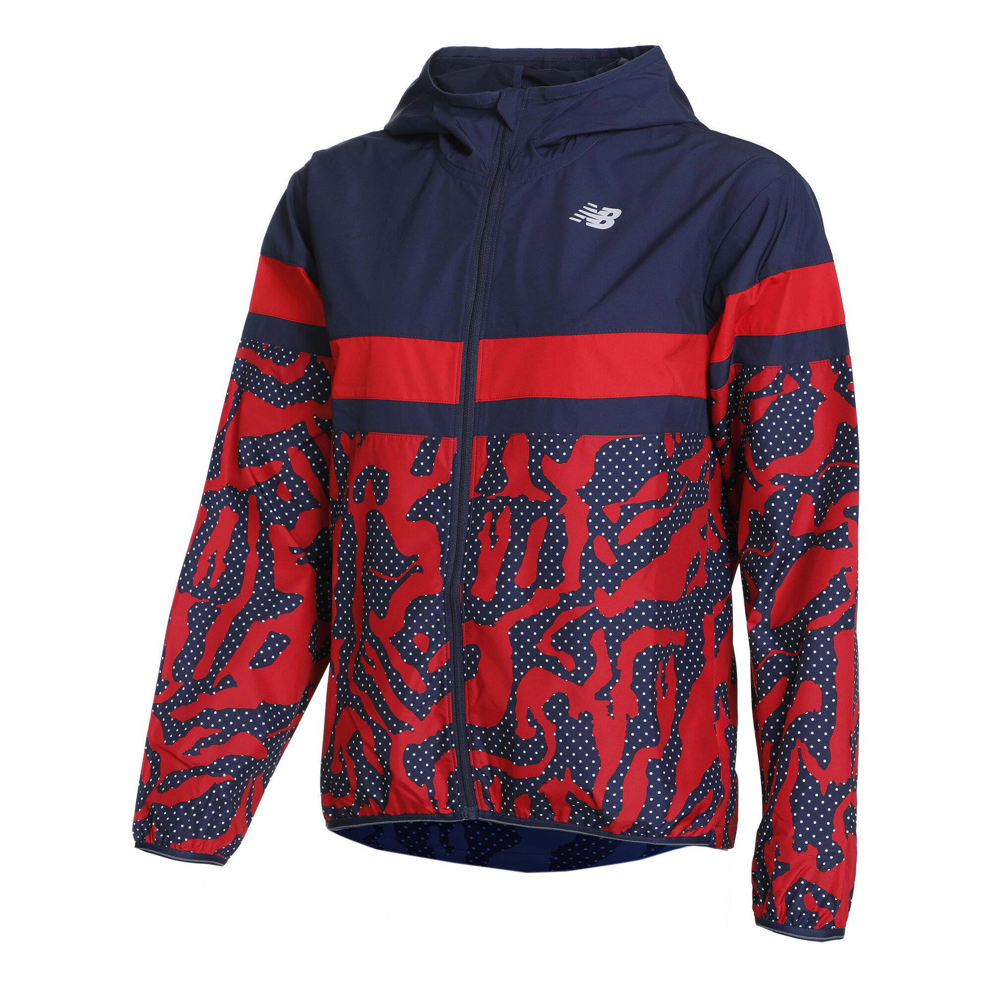 Buy New Balance Printed Accelerate Running Jacket Women Red, Blue online