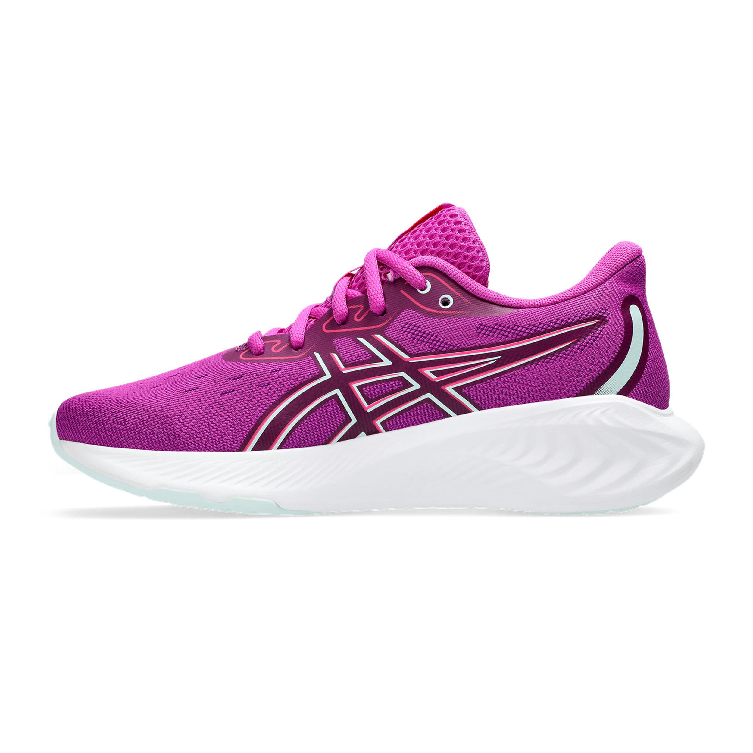 asics gel ピンク　スニーカー Buy ASICS Gel-Cumulus 26 GS Neutral Running Shoe Kids Pink, White