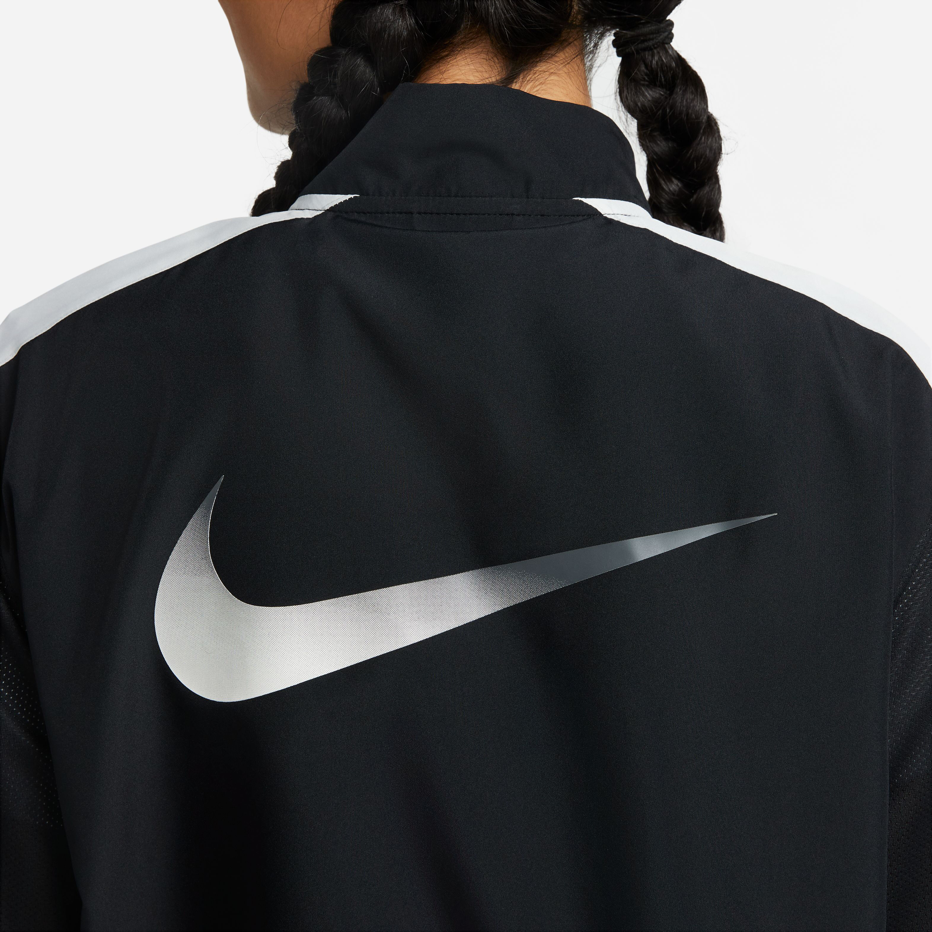 Buy Nike Swoosh Running Jacket Women Black Grey online Running