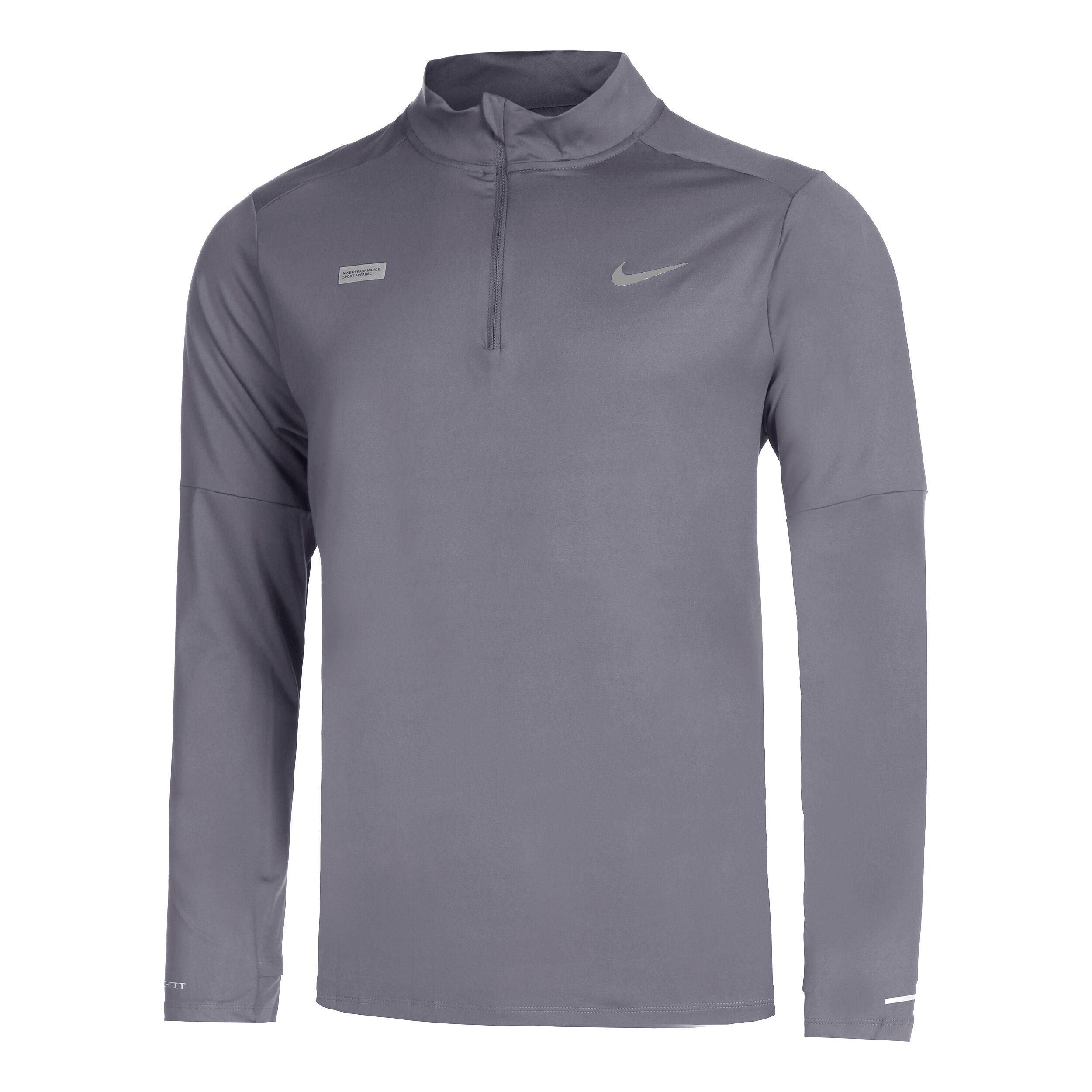 Buy Nike Dri Fit Element Flash Half Zip Running Shirts Men Grey