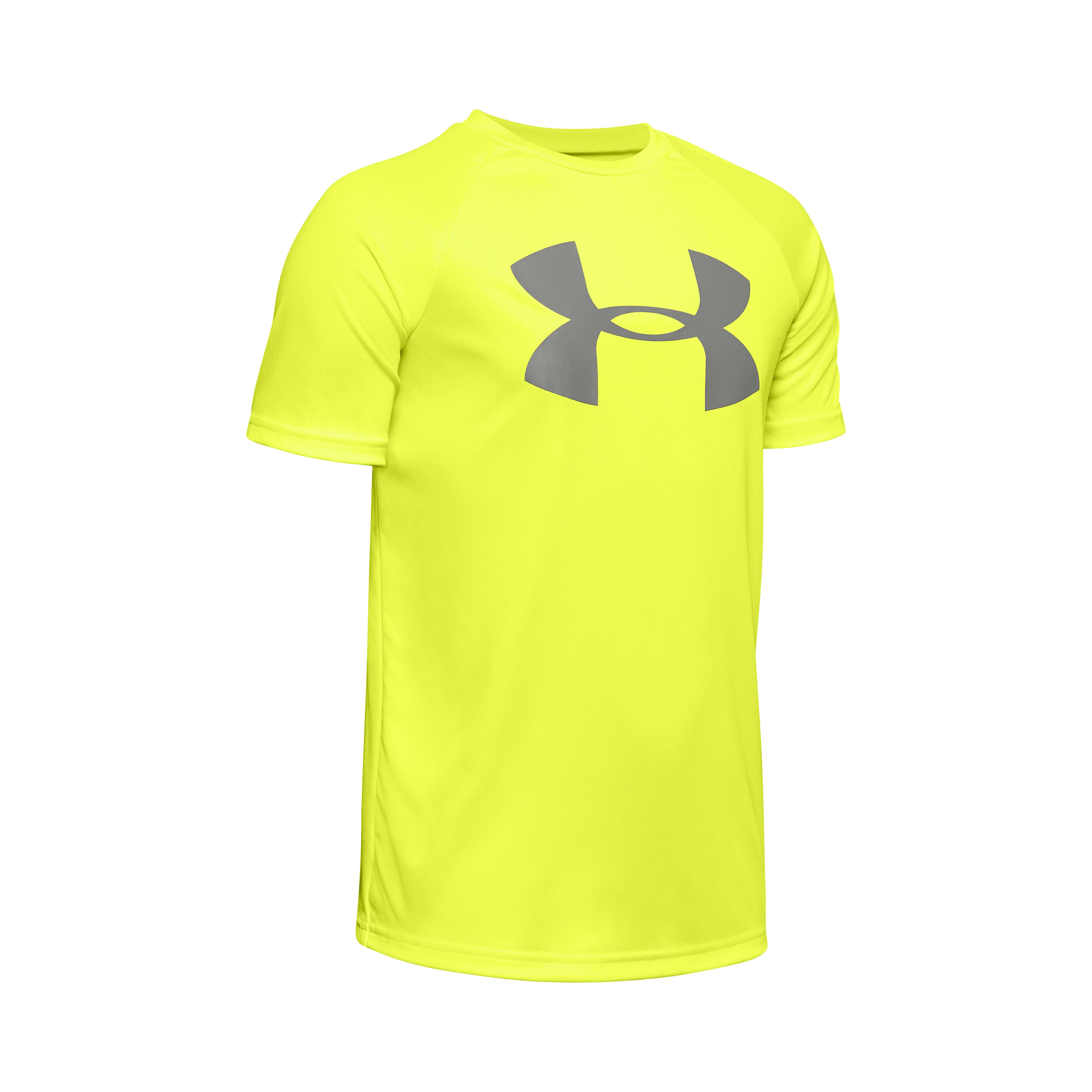 Neon yellow top under armour shirt