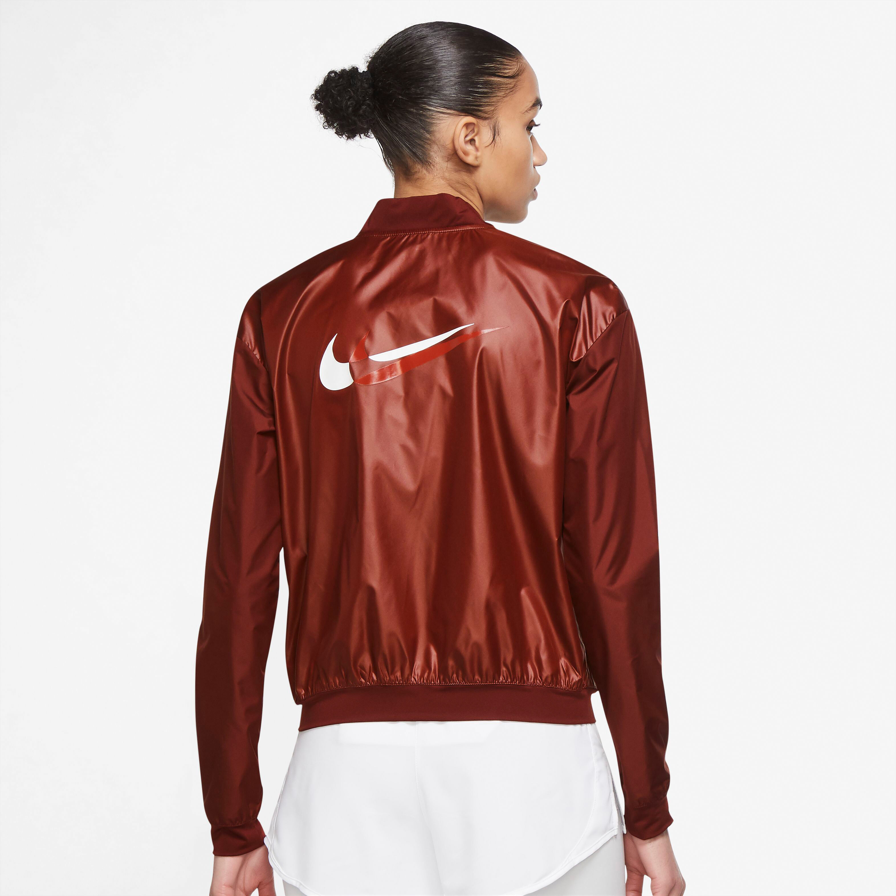 Nike red running jacket shop