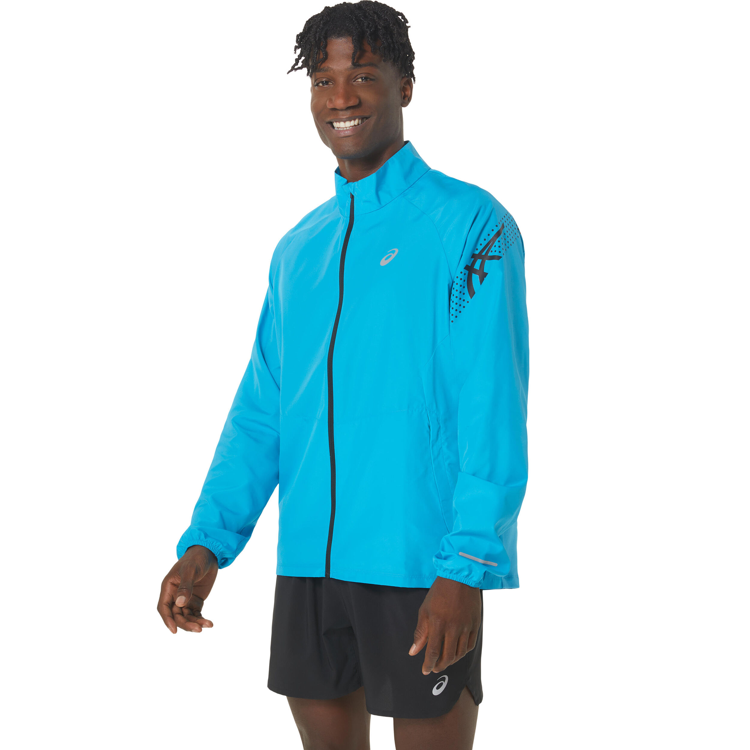 Buy ASICS Icon Running Jacket Men Light Blue online | Running