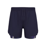 Odlo Clothing Odlo Zeroweight Print 5in 2in1 Running Shorts Men-Dark Blue