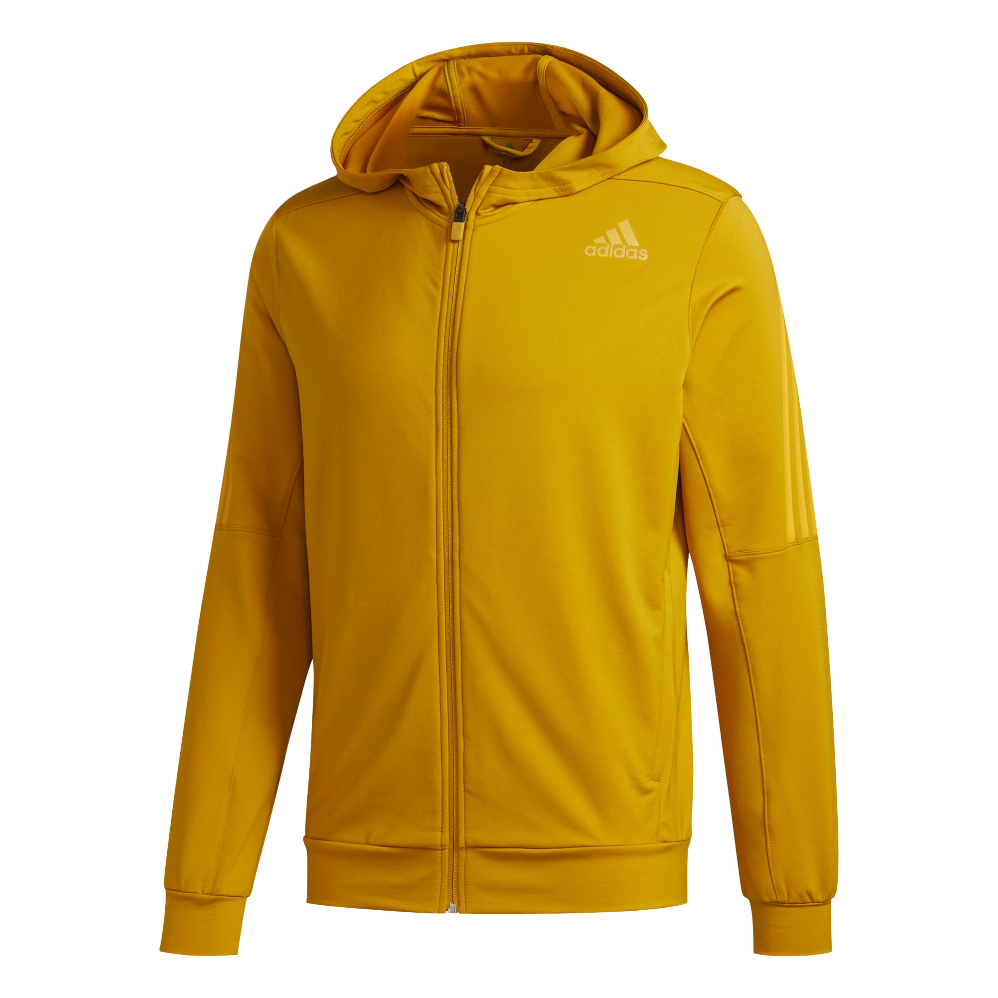Buy adidas Aero 3 Stripes Crew Zip Hoodie Men Golden Yellow White online Running Point COM