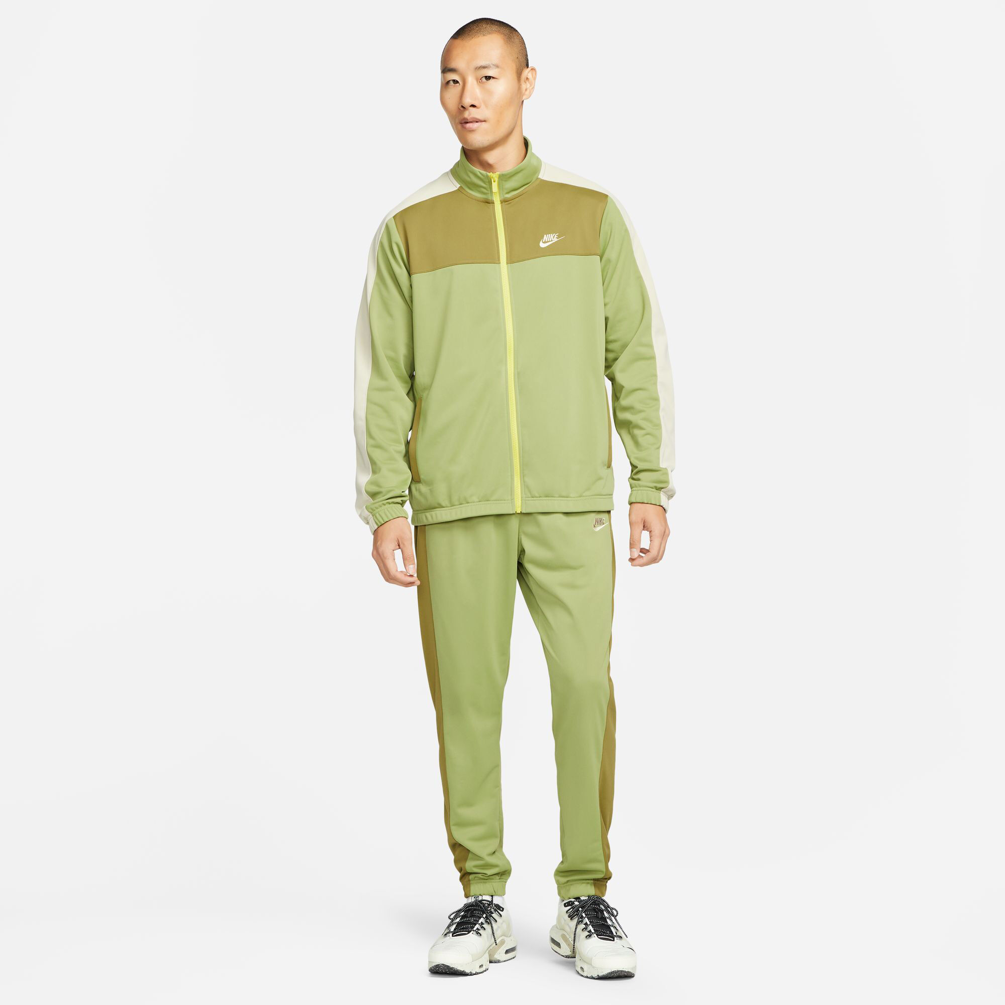 Olive green nike tracksuit mens sale
