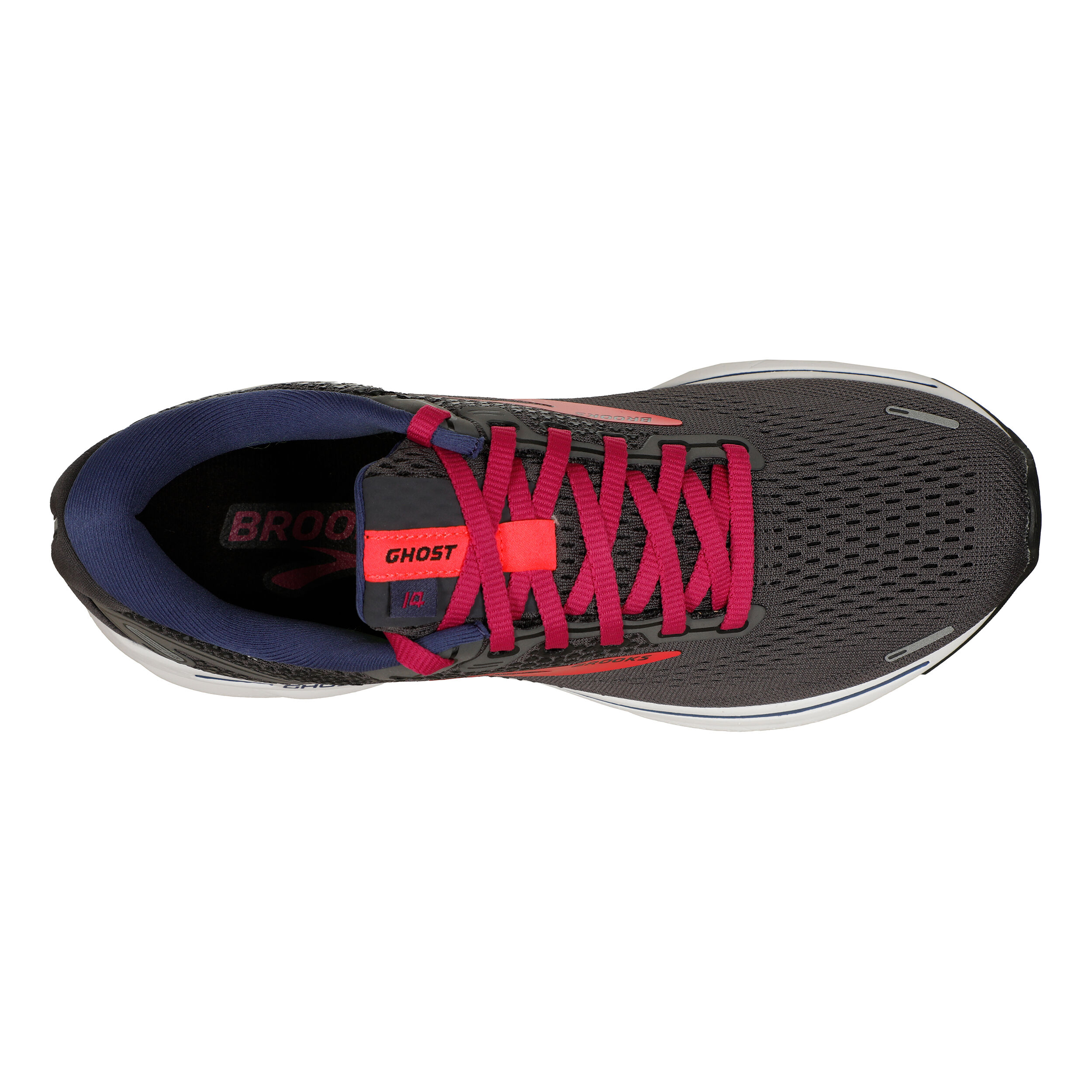 Buy Brooks Ghost 14 Neutral Running Shoe Women Grey, Pink