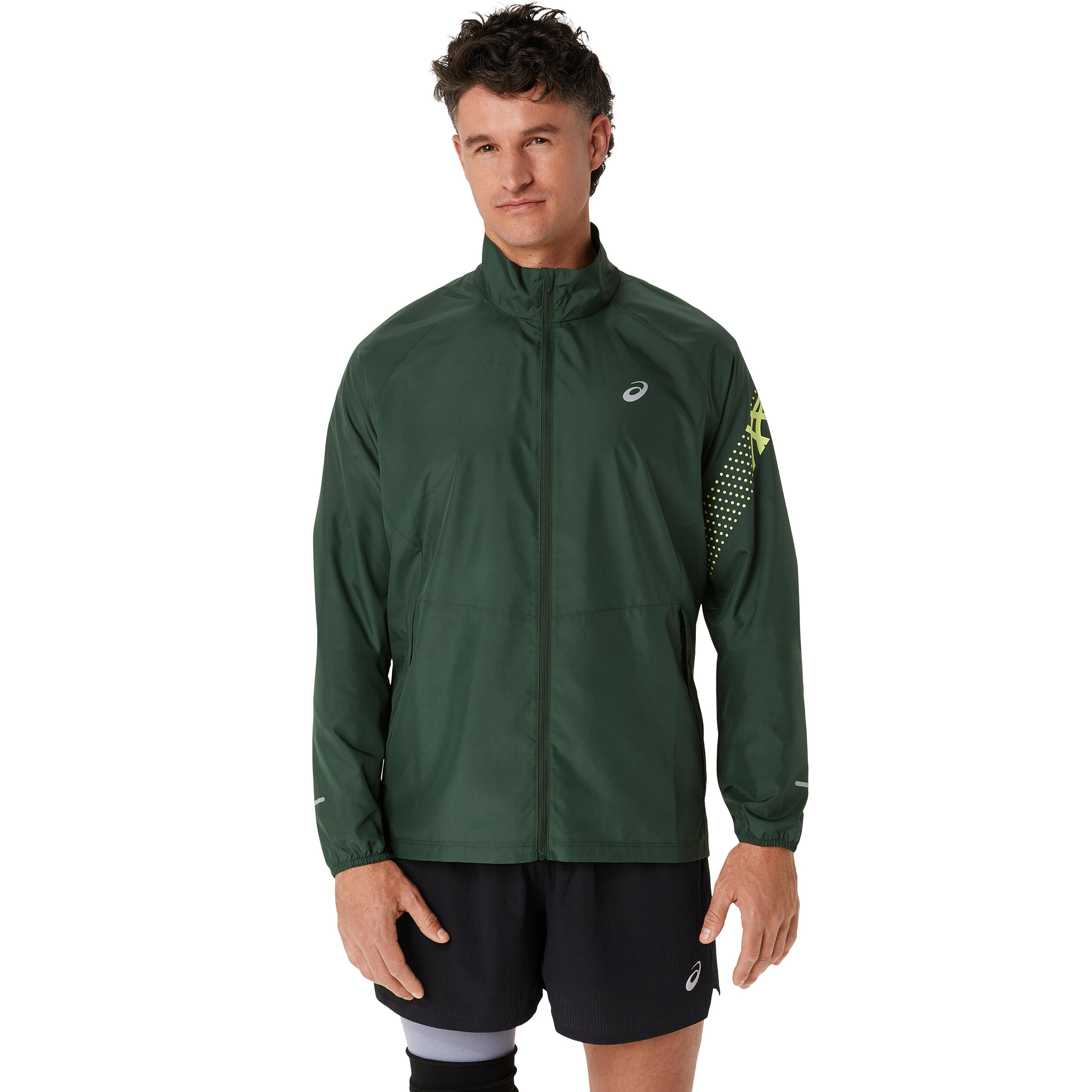 Asics windbreaker sales mens running jacket
