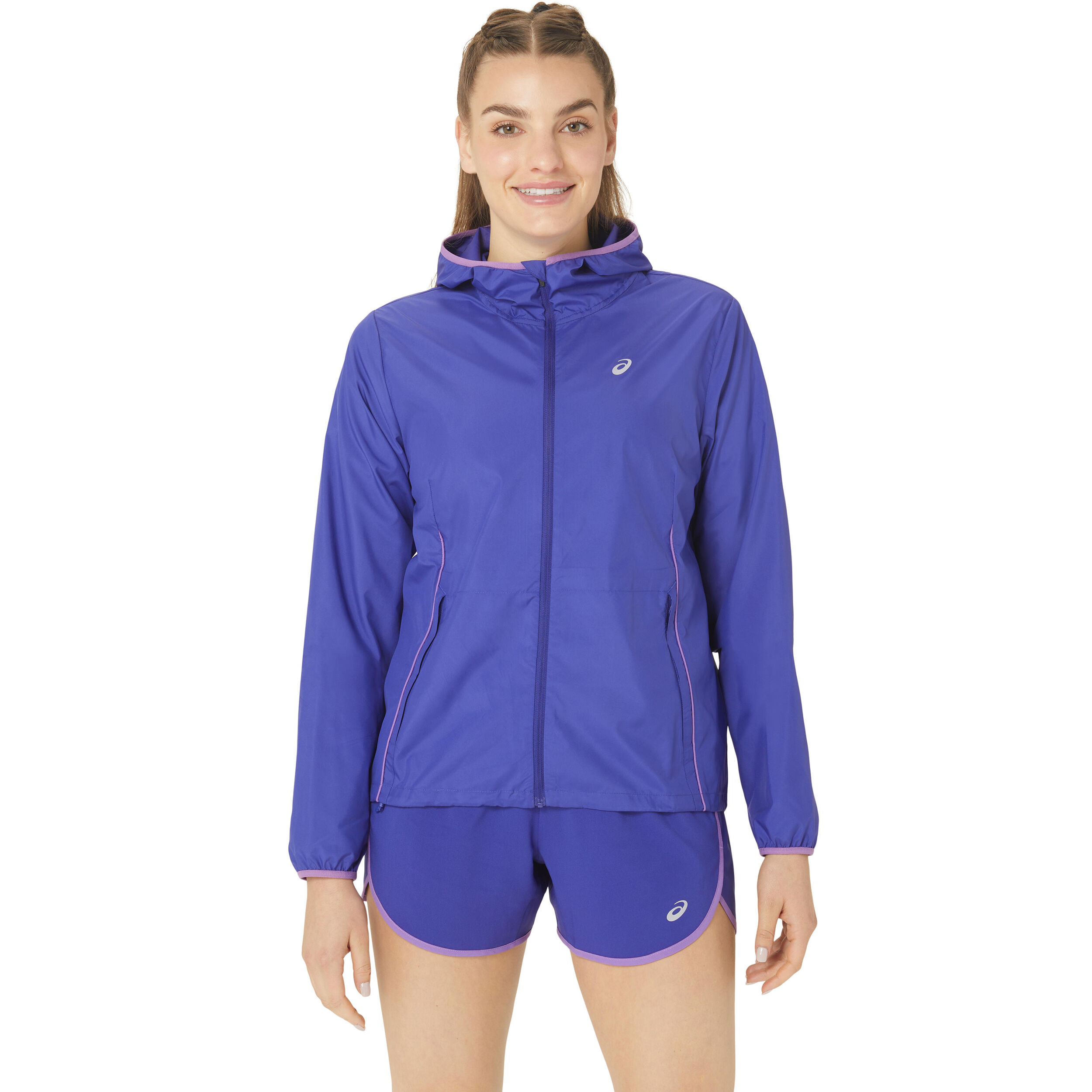 Asics running cheap jacket women's