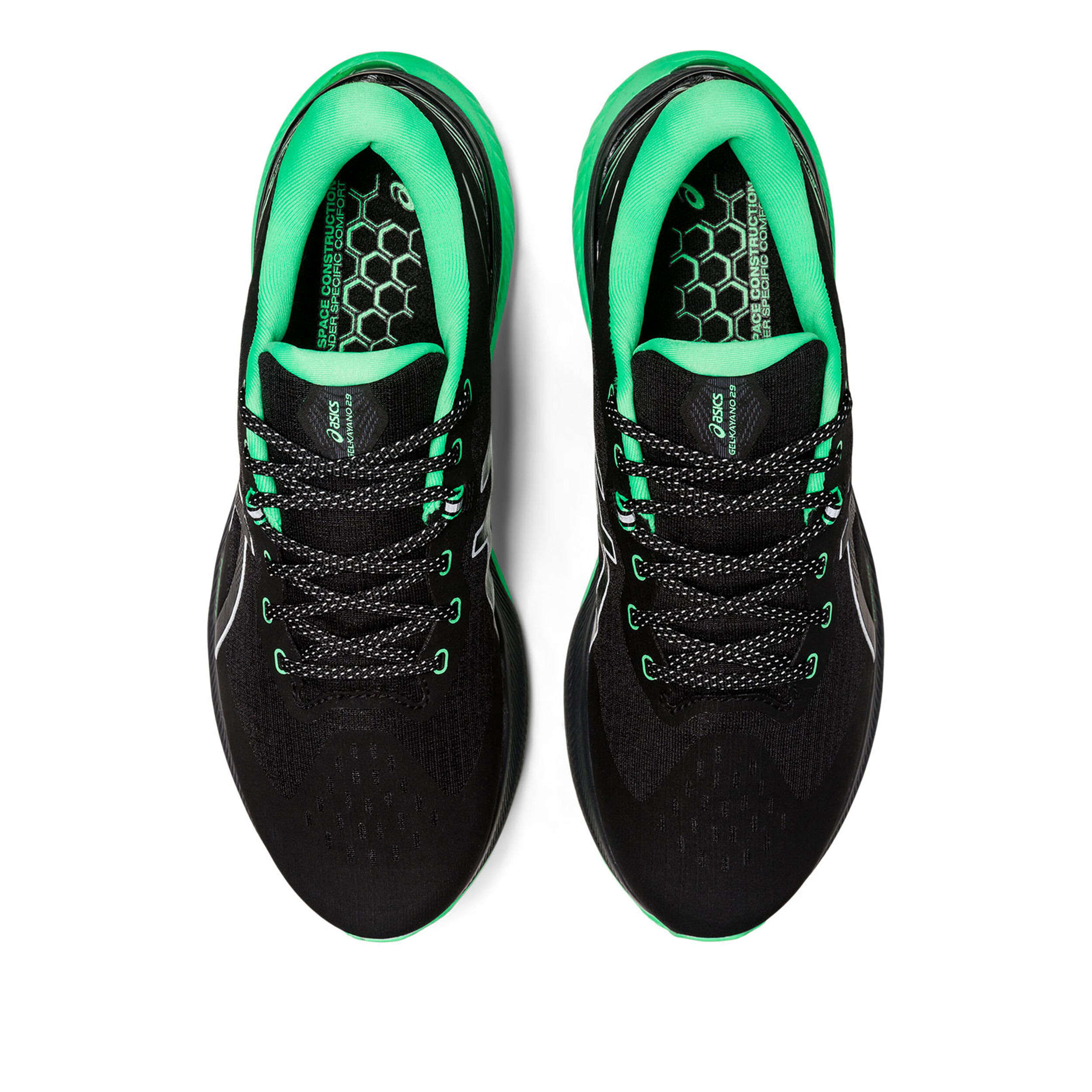 Asics gel kayano black and 2025 green