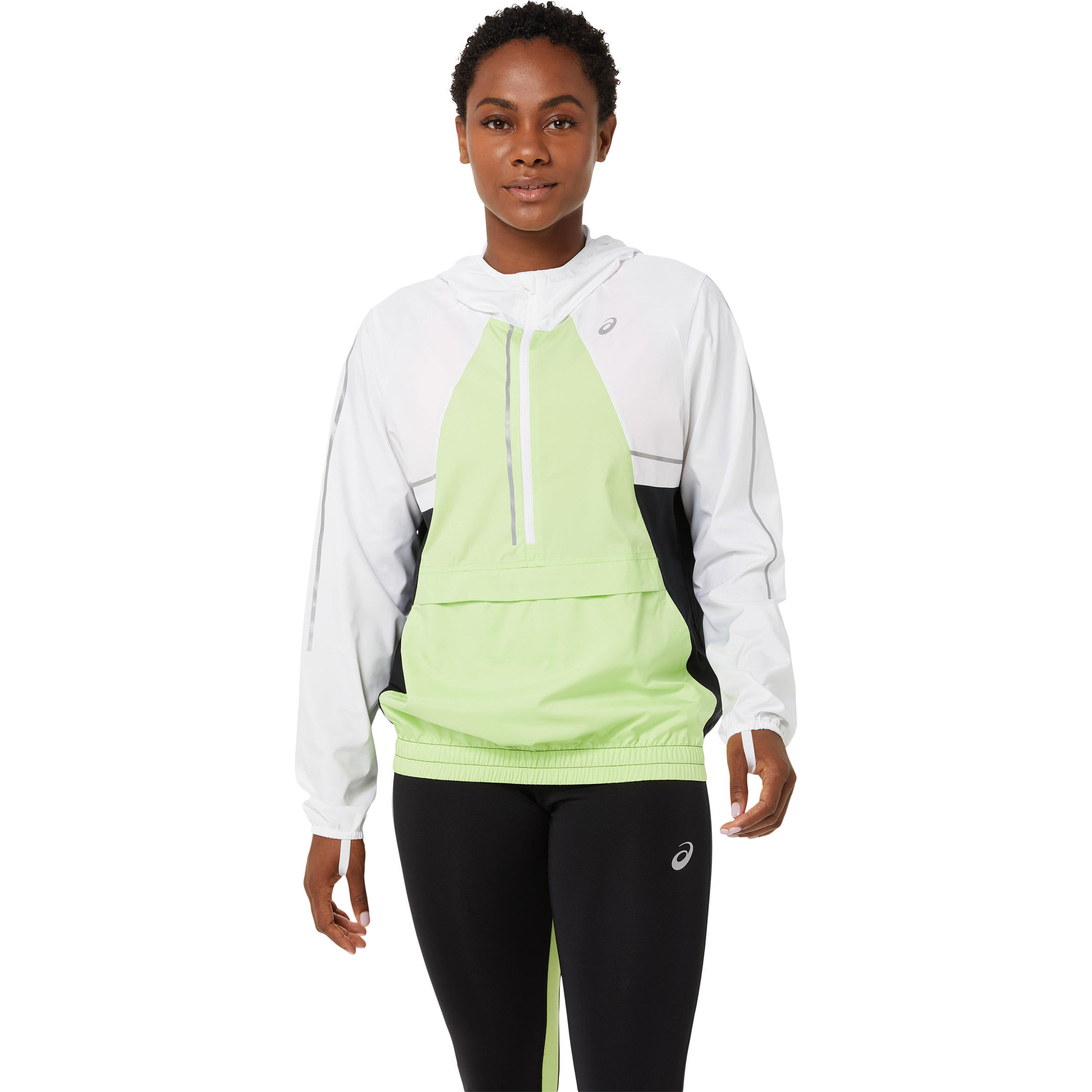 Buy ASICS Summer Lite Show Running Jacket Women White Lime online Running Point COM