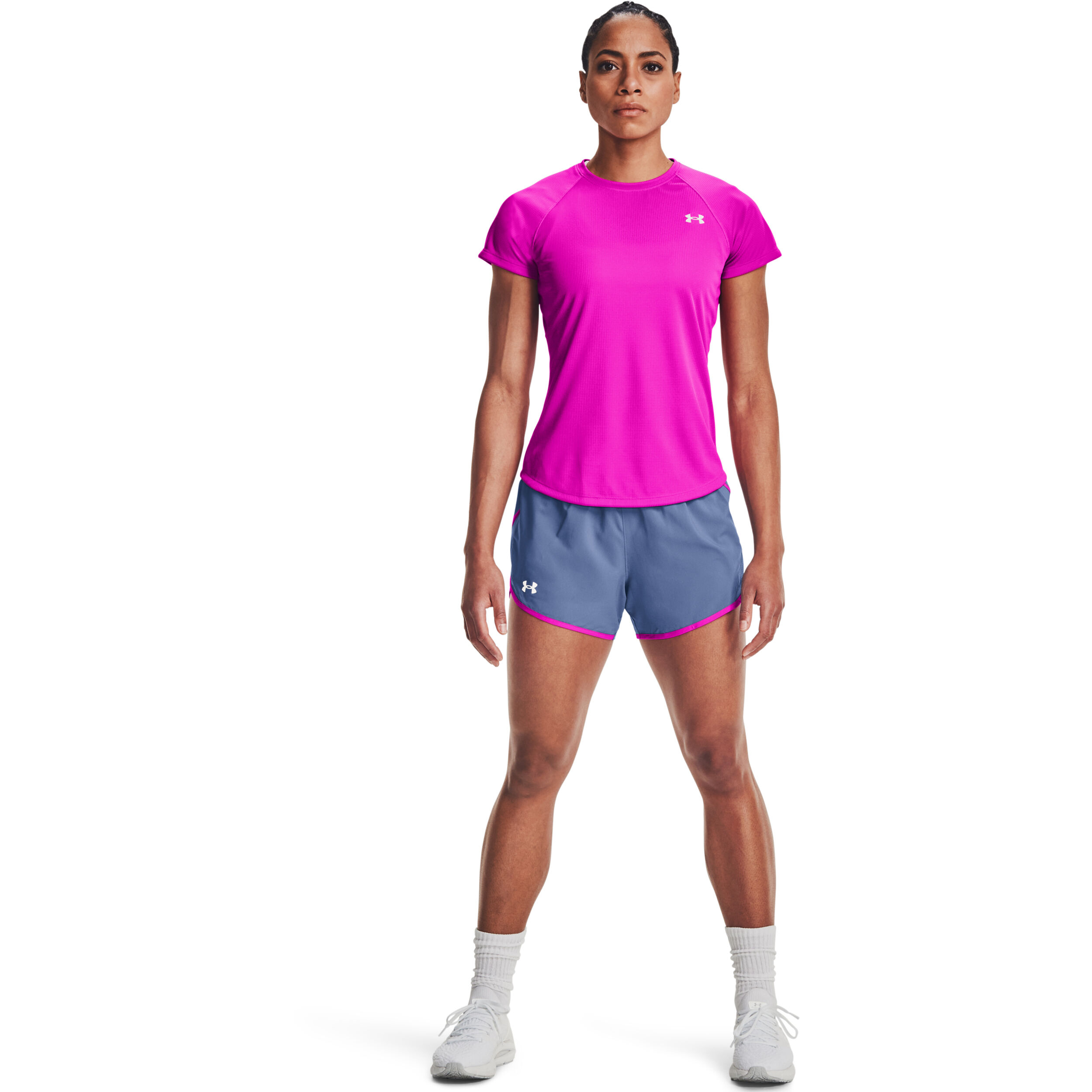 Buy Under Armour Speed Stride T Shirt Women Pink Silver in size M online Running Point COM