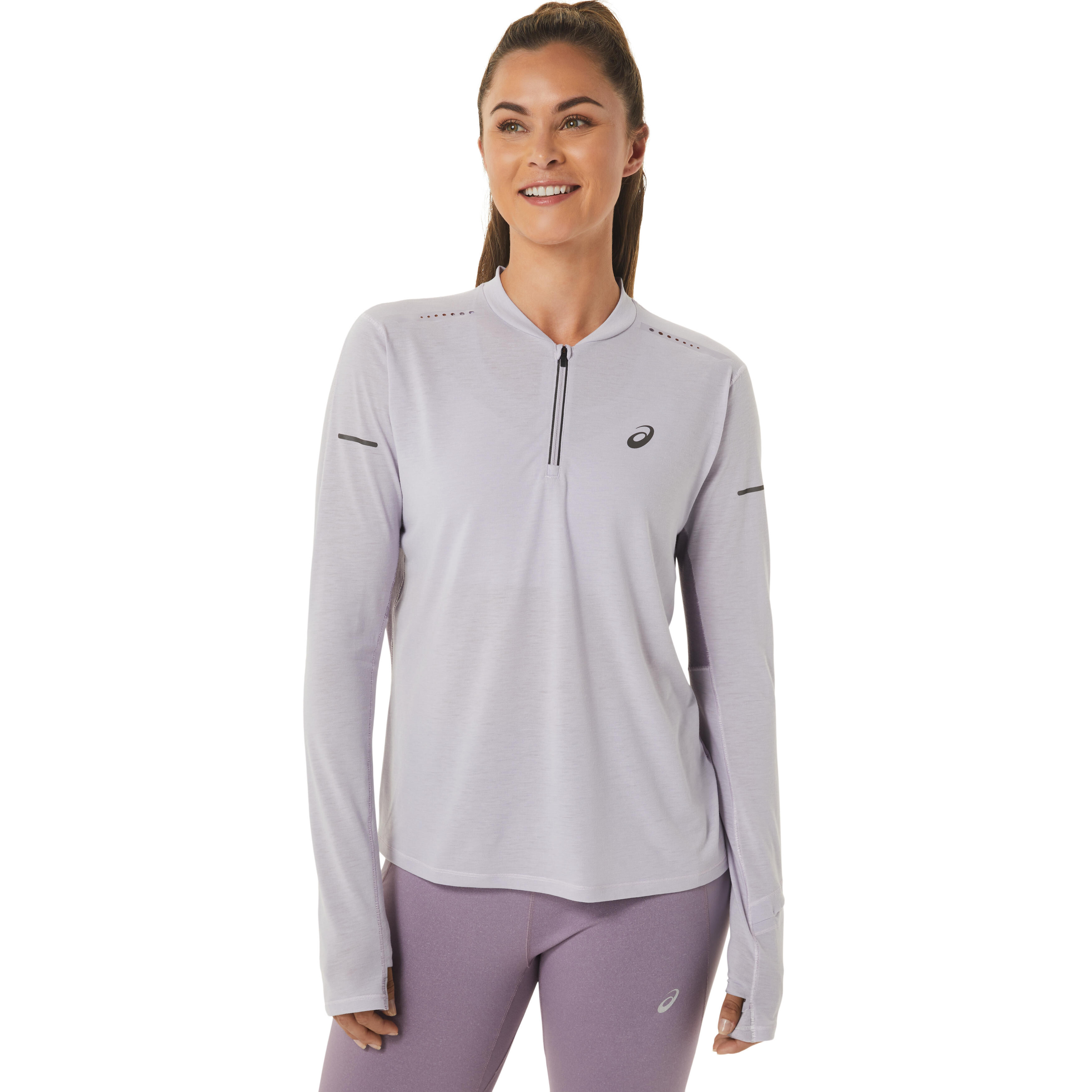 Buy ASICS Metarun Half Zip Running Tops Women Lilac Violet online