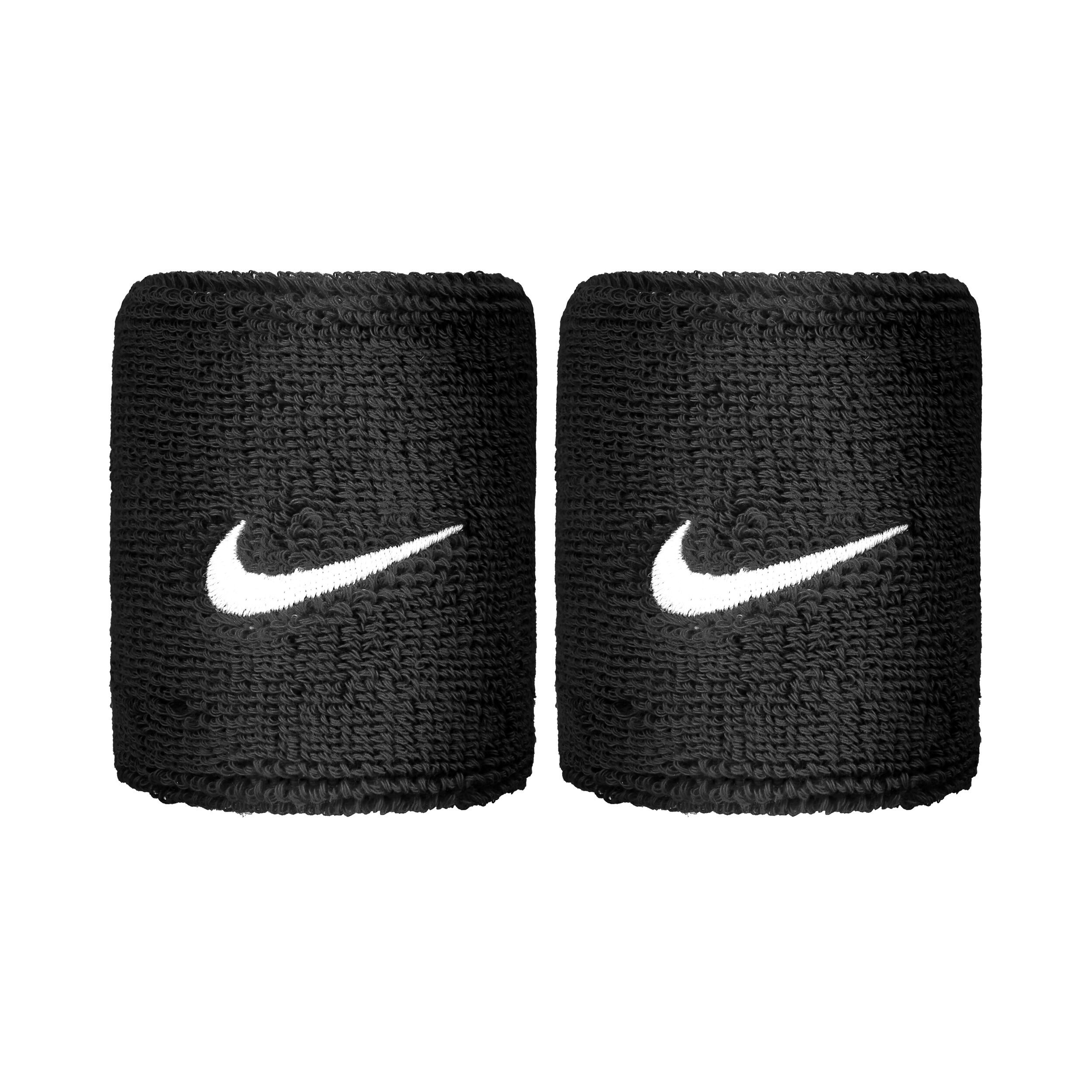 Buy Nike Swoosh Wristband 2 Pack Black White online Running