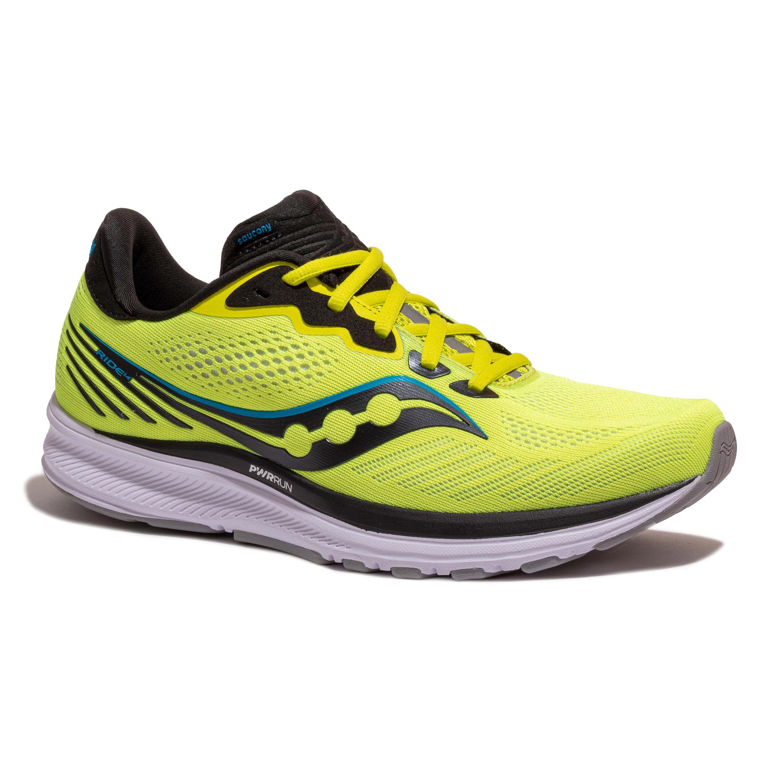 Buy Saucony Ride 14 Neutral Running Shoe Men Yellow Black in size 47 online Running Point COM