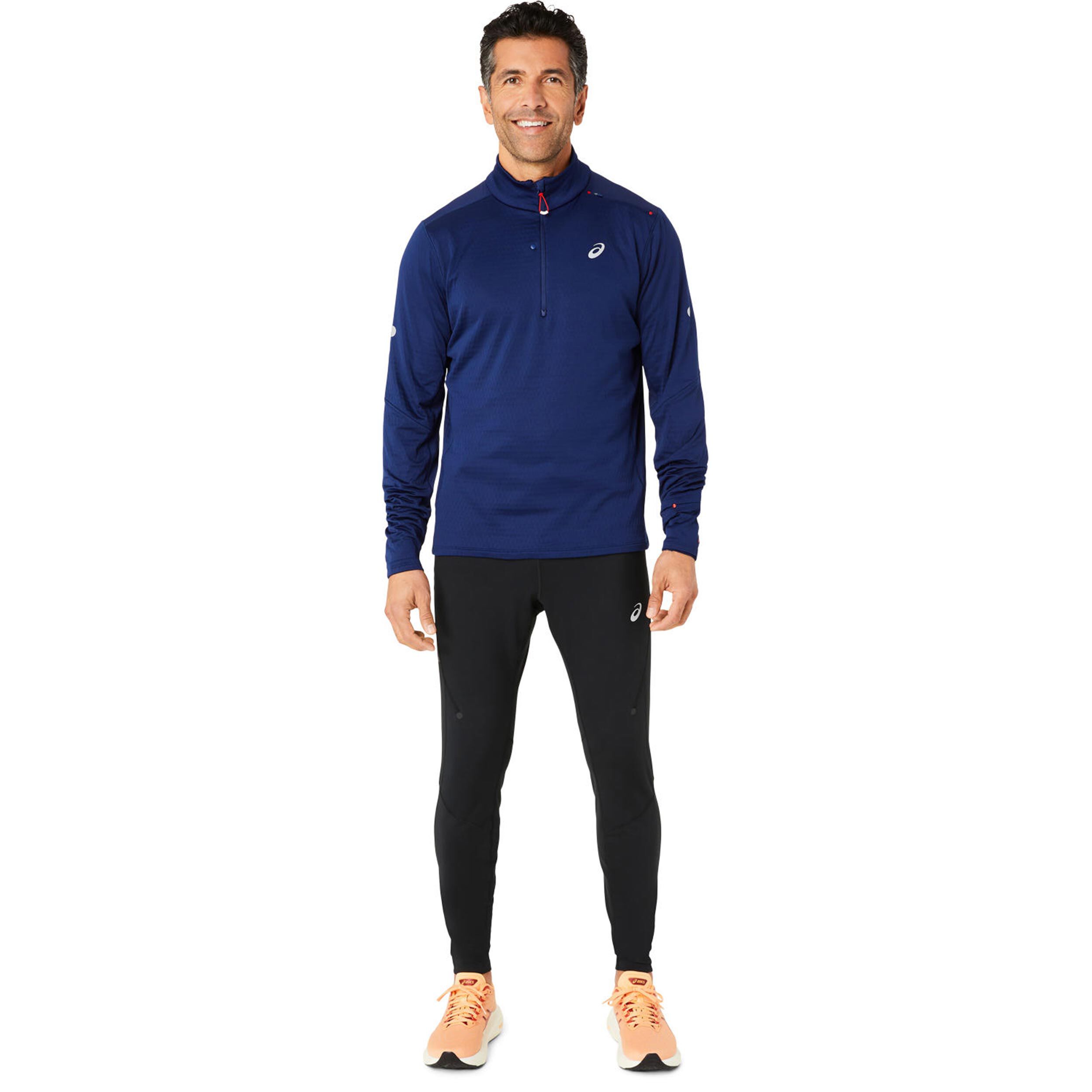 BLUE MAN Buy ASICS Road Winter 1/2 Zip Running Shirt Men Dark Blue in
