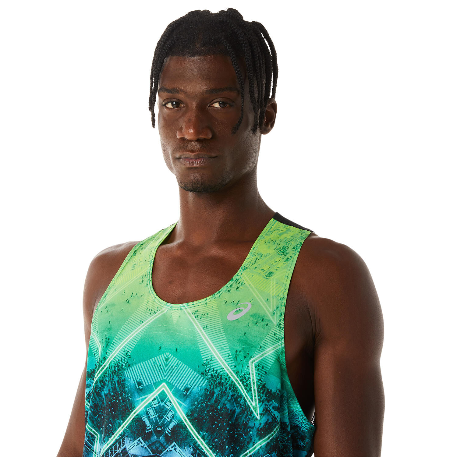 Buy ASICS Marathon Tank Top Men Dark Green, Blue online