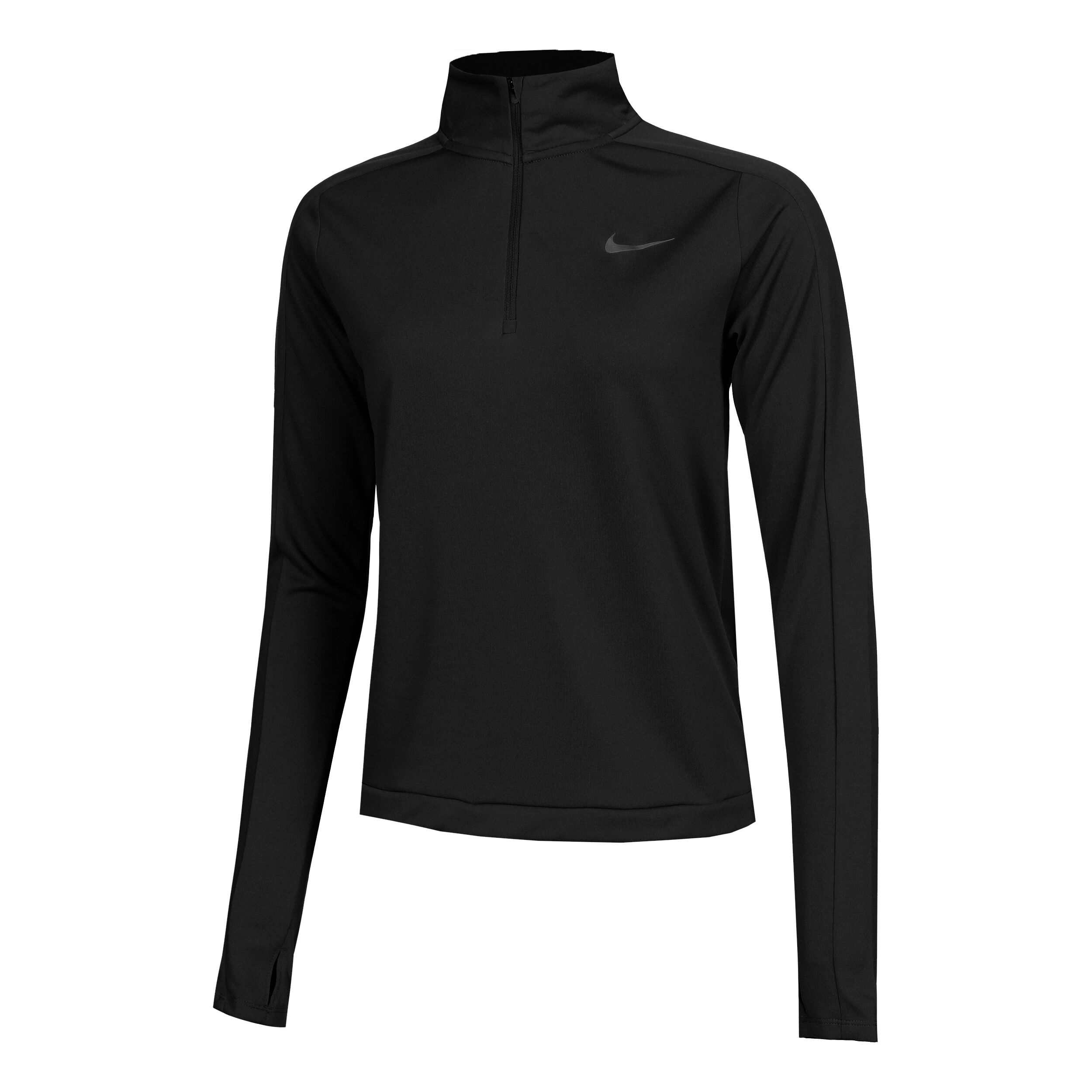 Nike running half zip pacer top in black sales