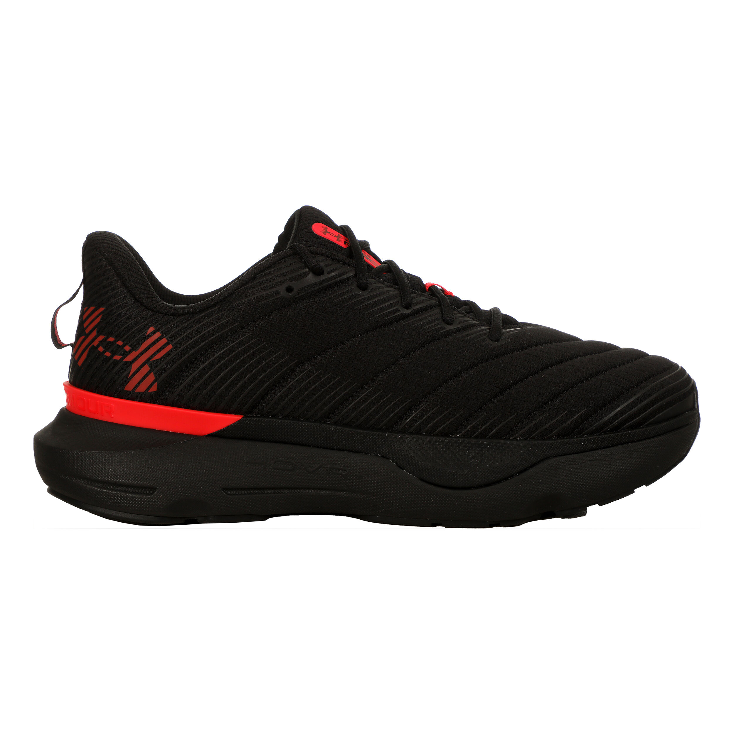 Under armour black tennis shoes discount