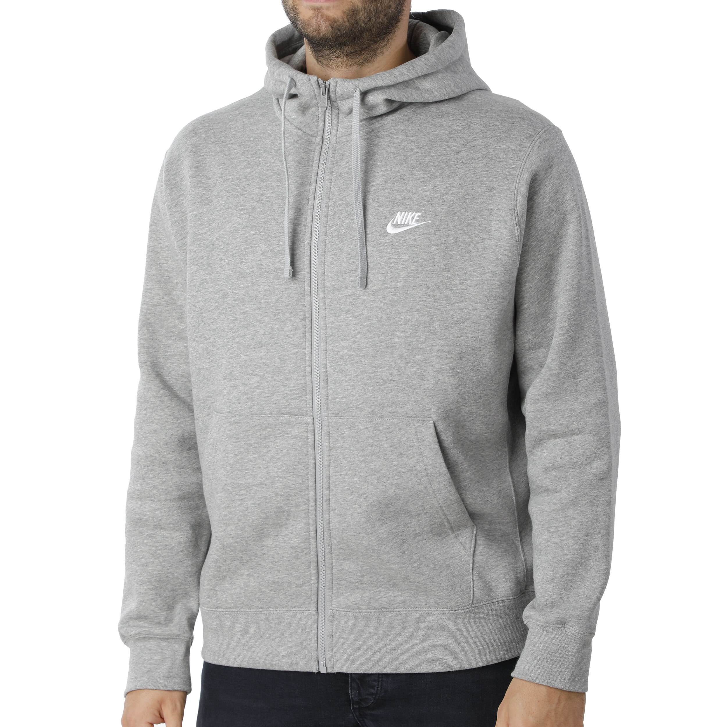 Buy Nike Sportswear Club Zip Hoodie Men Lightgrey White online Running Point COM